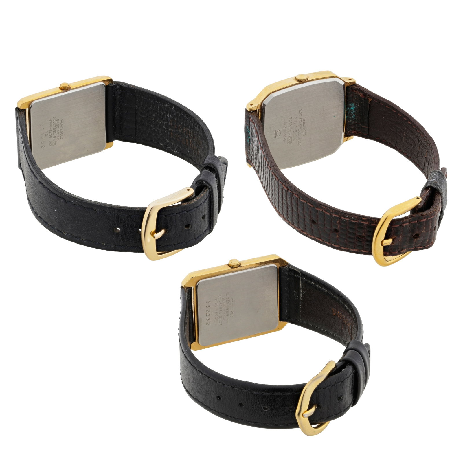 Three Seiko Dress Watches Gold Plated - 2