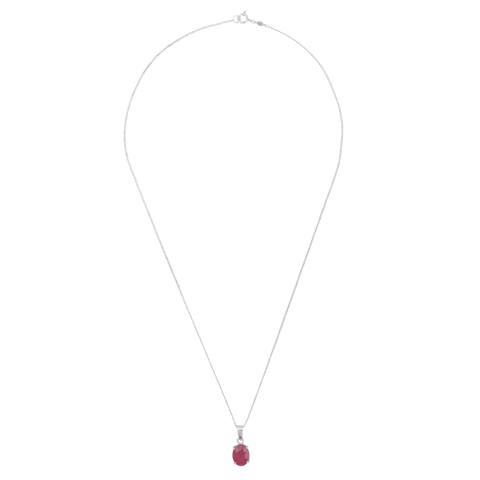 A ruby pendant necklace White gold - 2