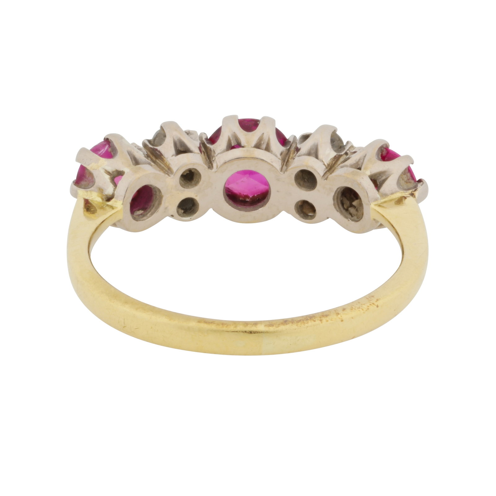 A ruby and diamond ring Yellow and white metal - 4