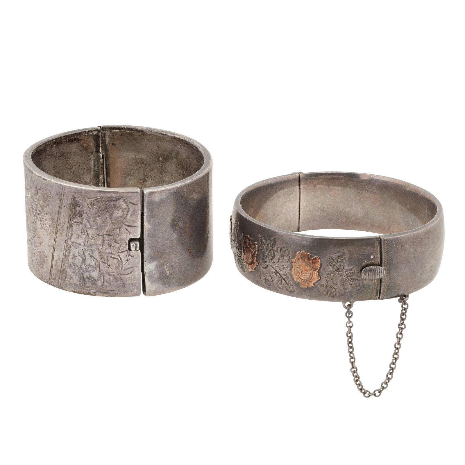 Two silver bangles, Circa 1960's Silver - 2