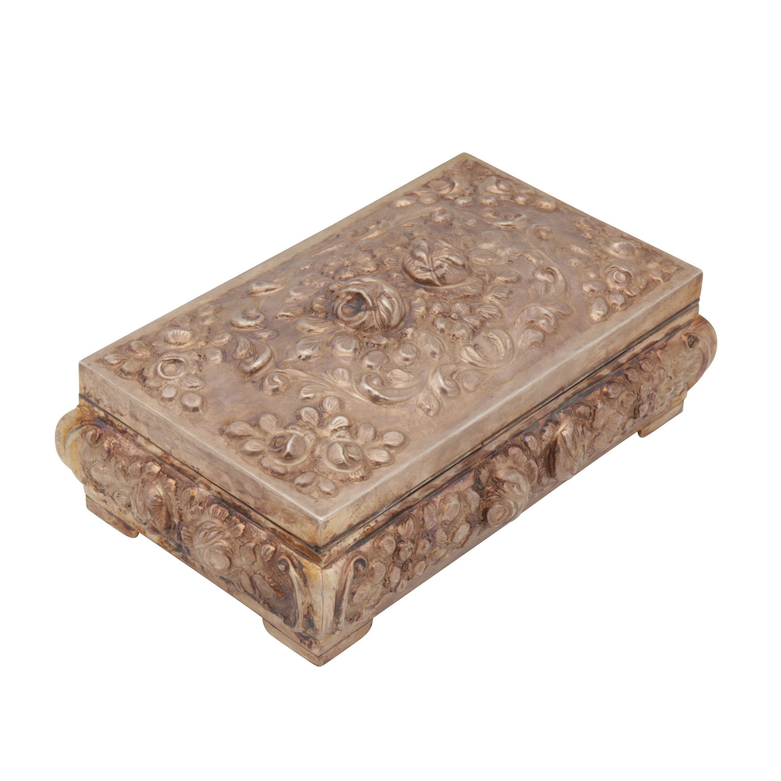 Turkey circa 1980 by Arda A late 20th century 900 standard silver jewellery box - 2