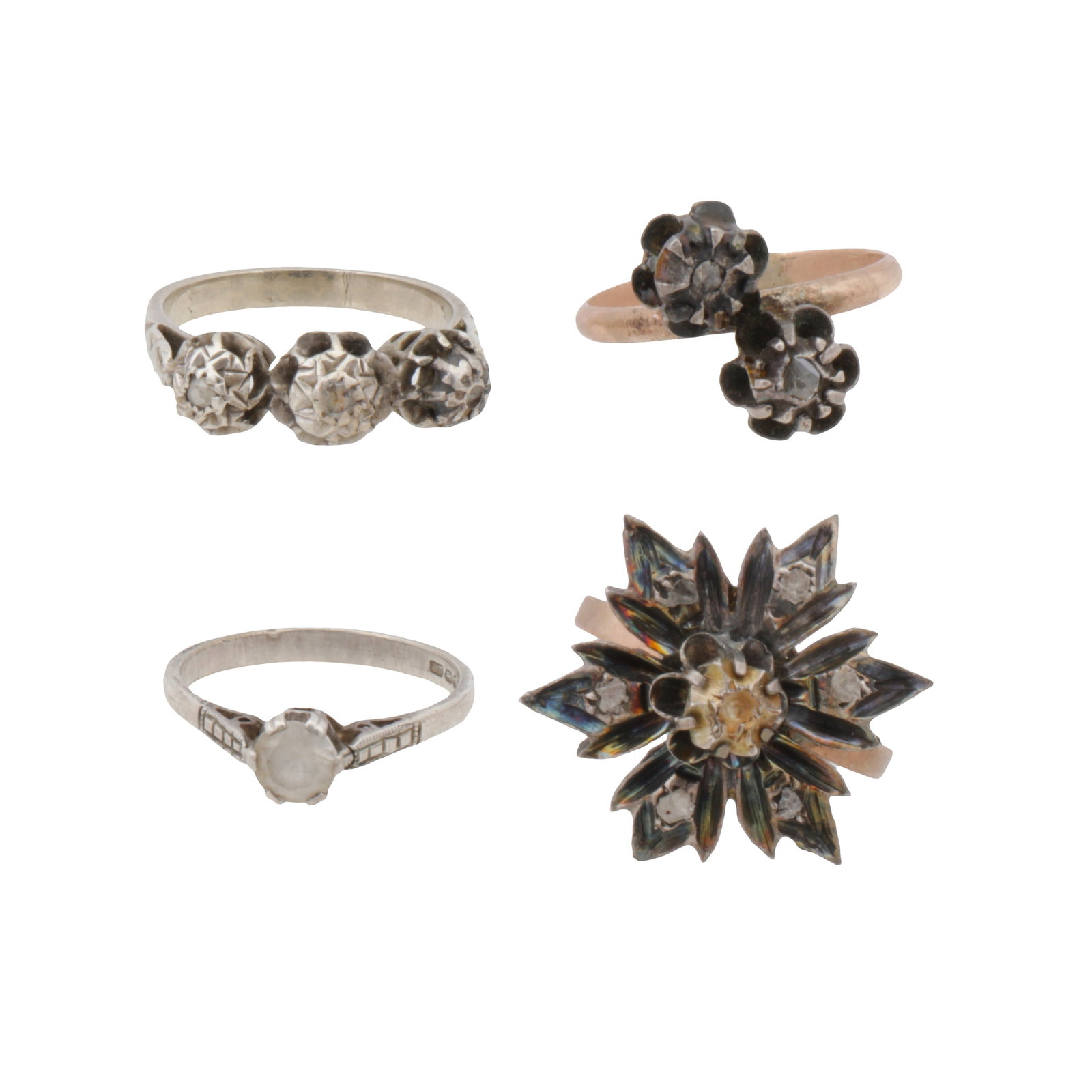 A group of gem-set jewellery White and yellow metal - 3