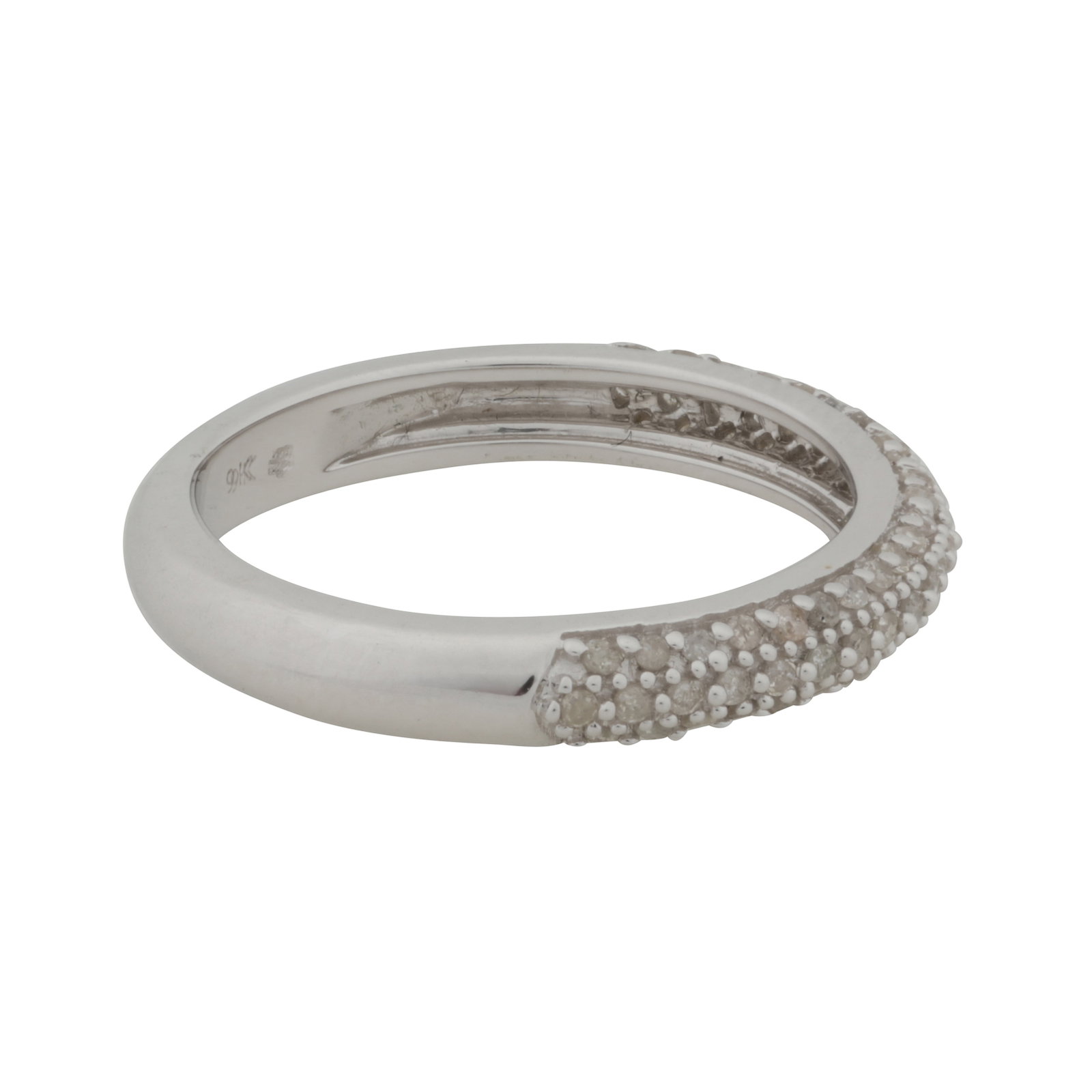 A diamond half eternity ring White metal - 2