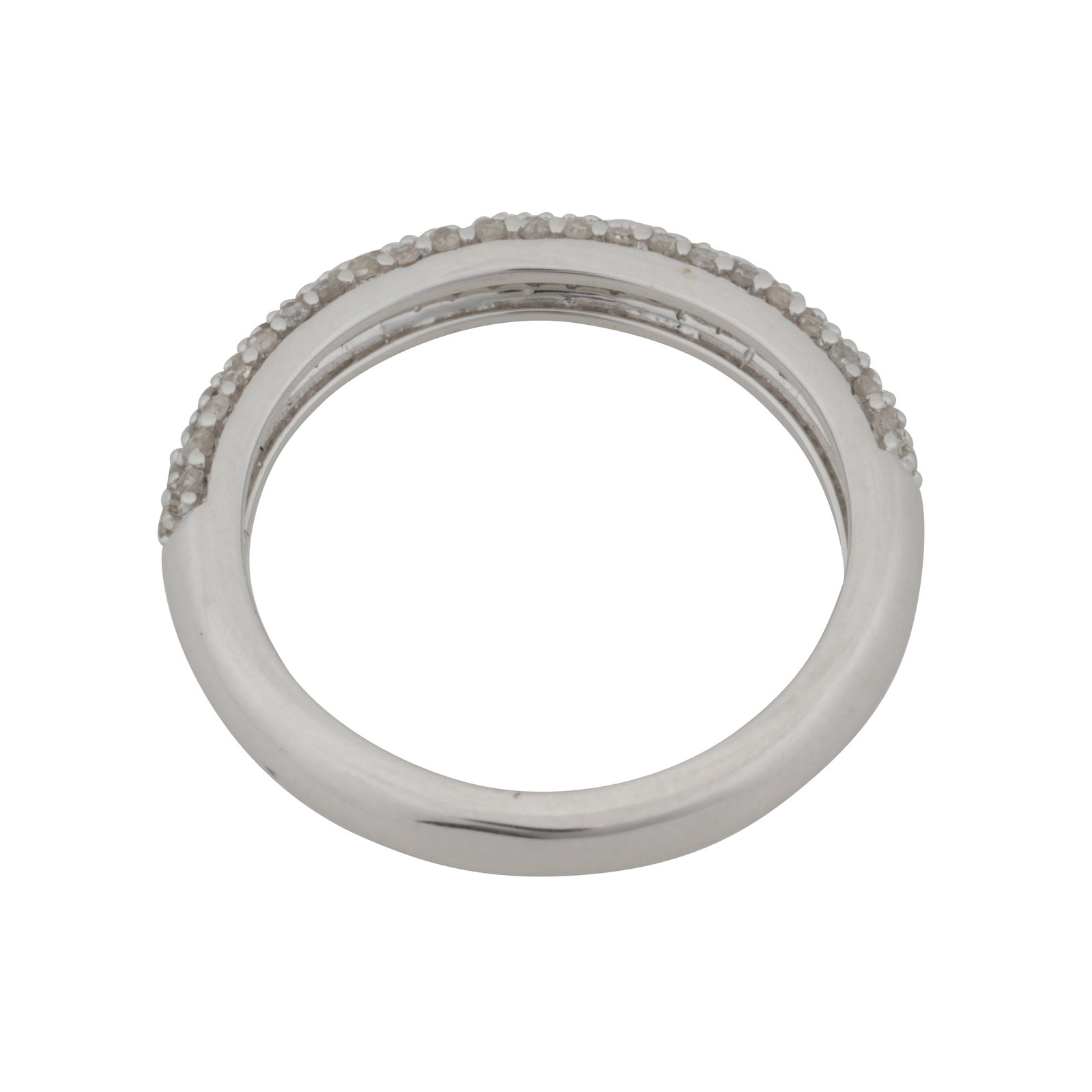 A diamond half eternity ring White metal - 3