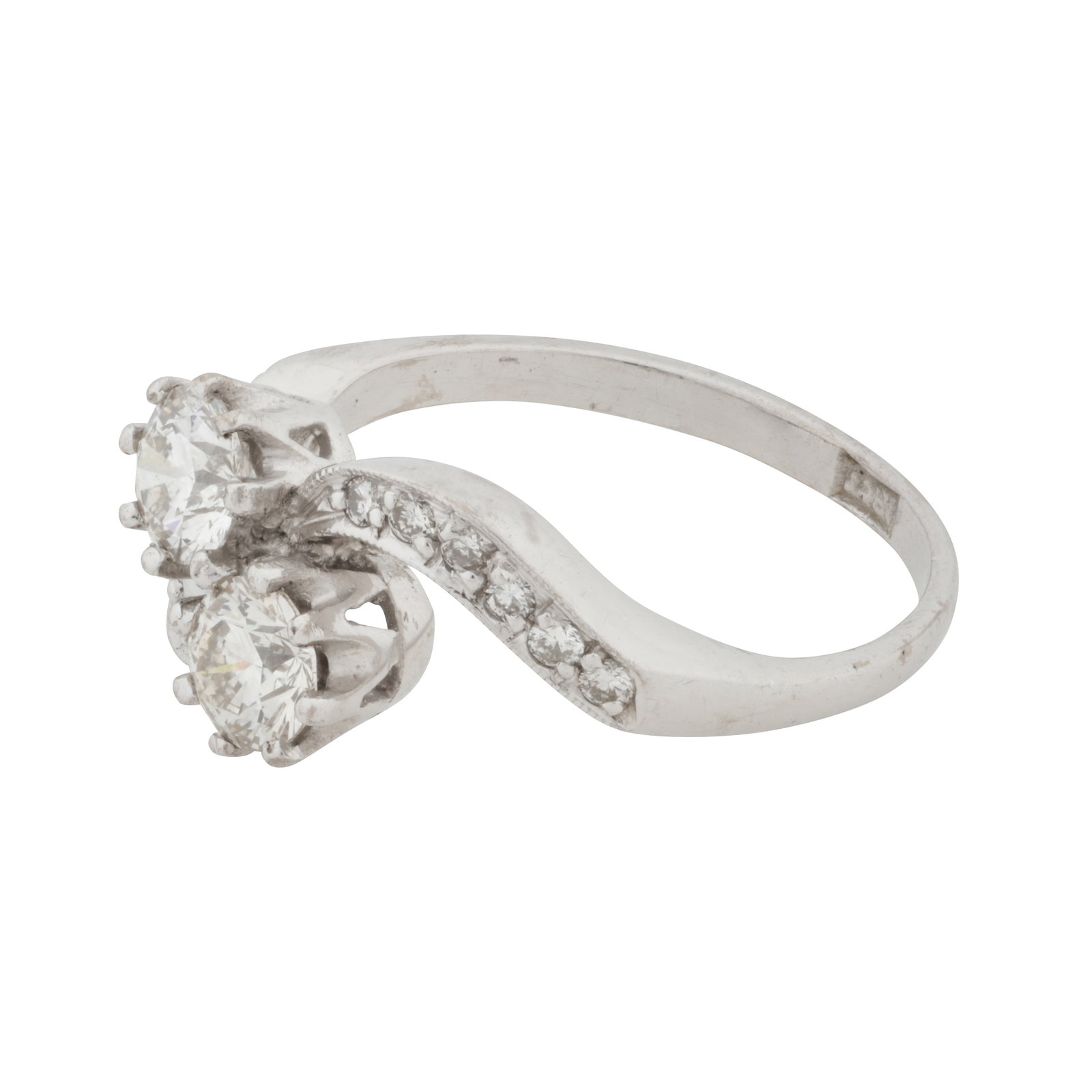 A toi et moi diamond ring White metal - 3