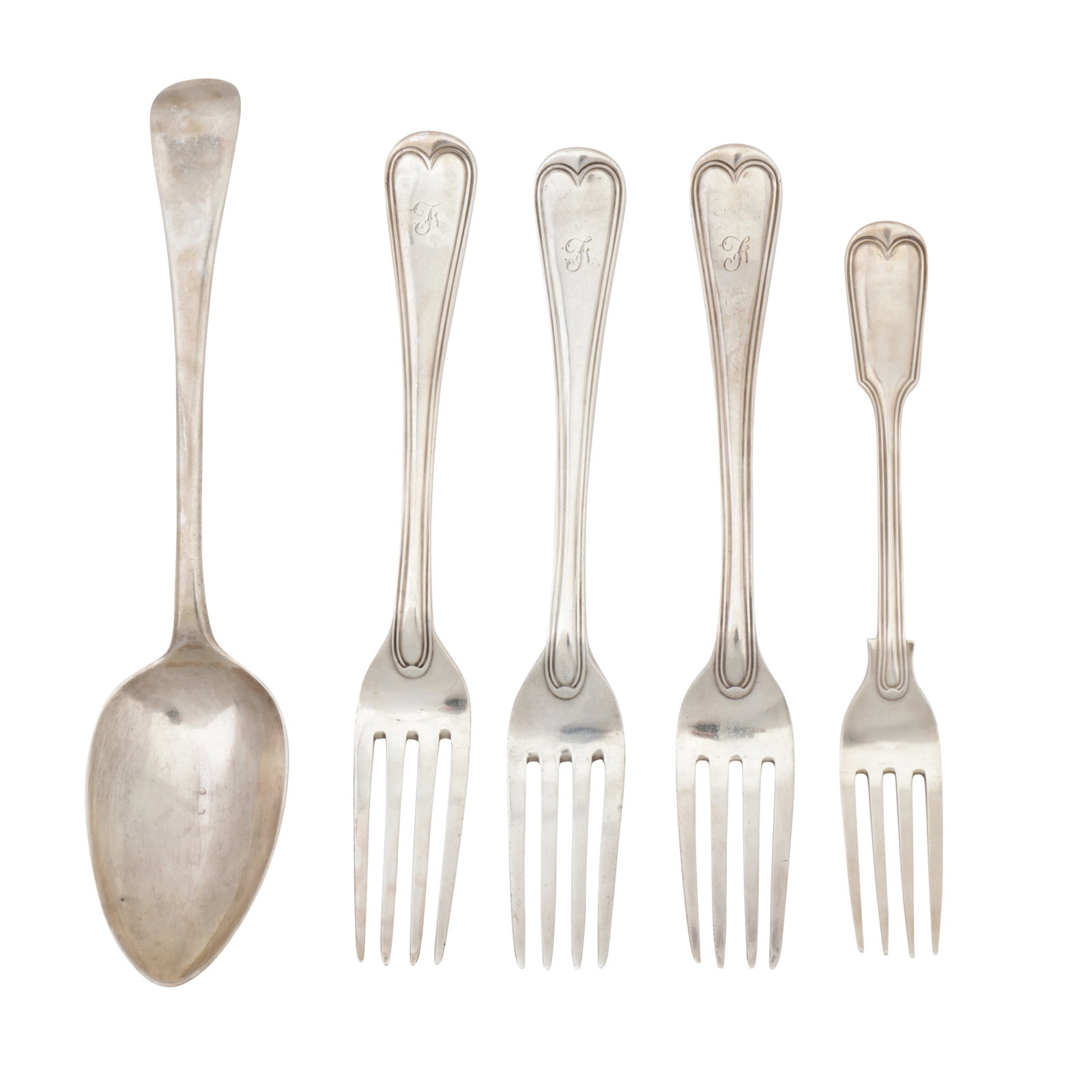 London 1860 by George Adams of Chawner and Co Three Victorian sterling silver table forks (1 of 1)