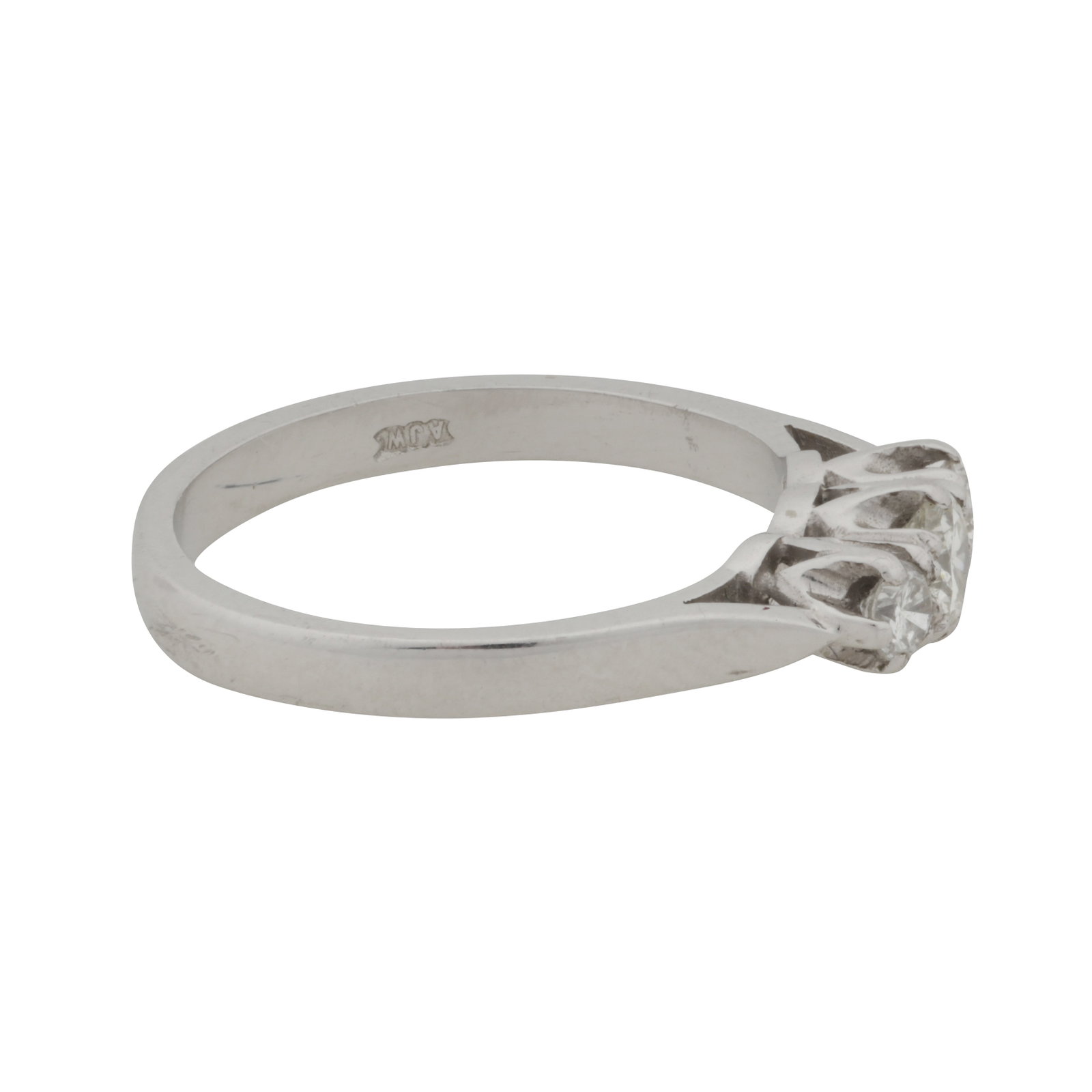 A diamond three stone ring, circa 1997 Platinum - 2