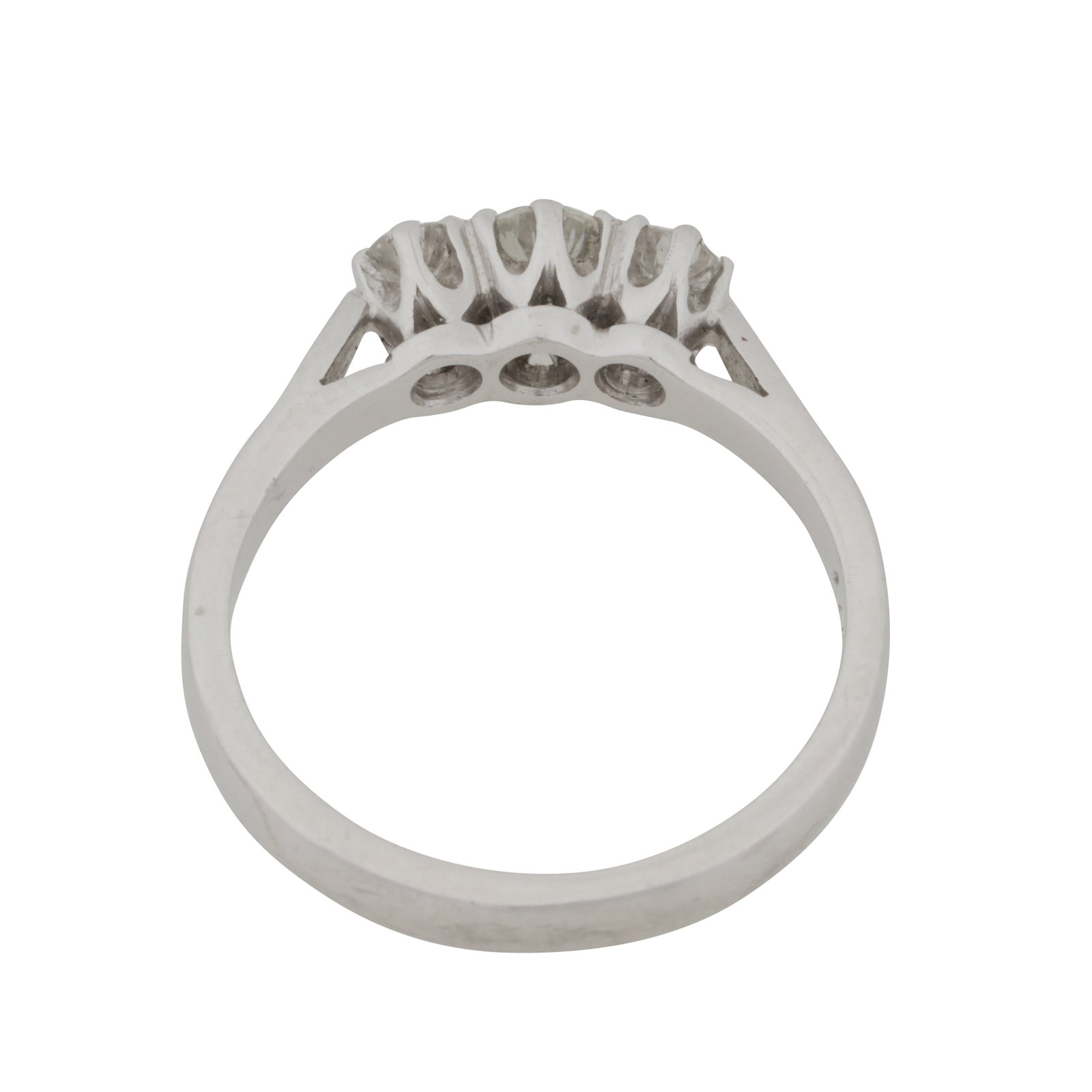 A diamond three stone ring, circa 1997 Platinum - 3