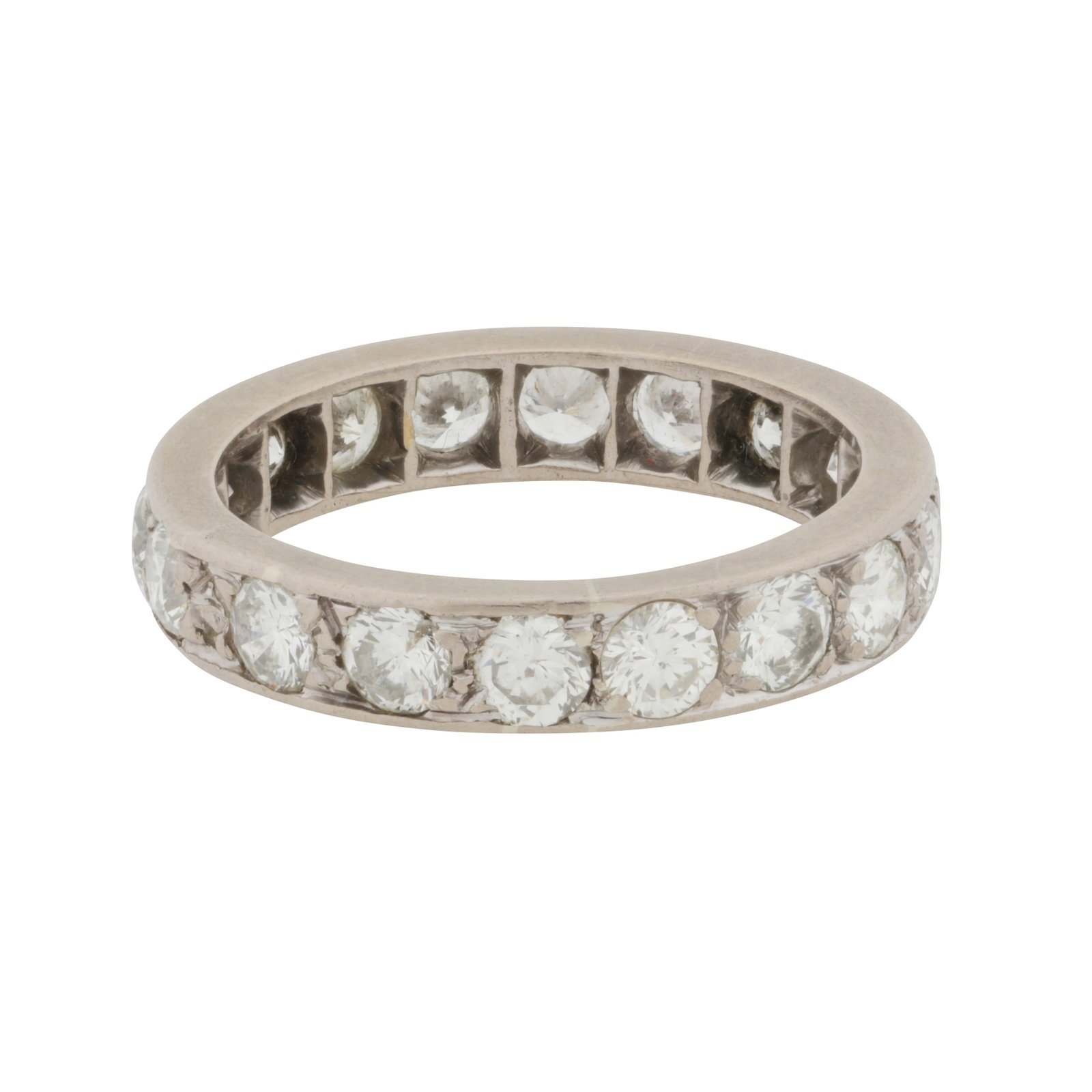 A diamond full eternity ring White metal - 2