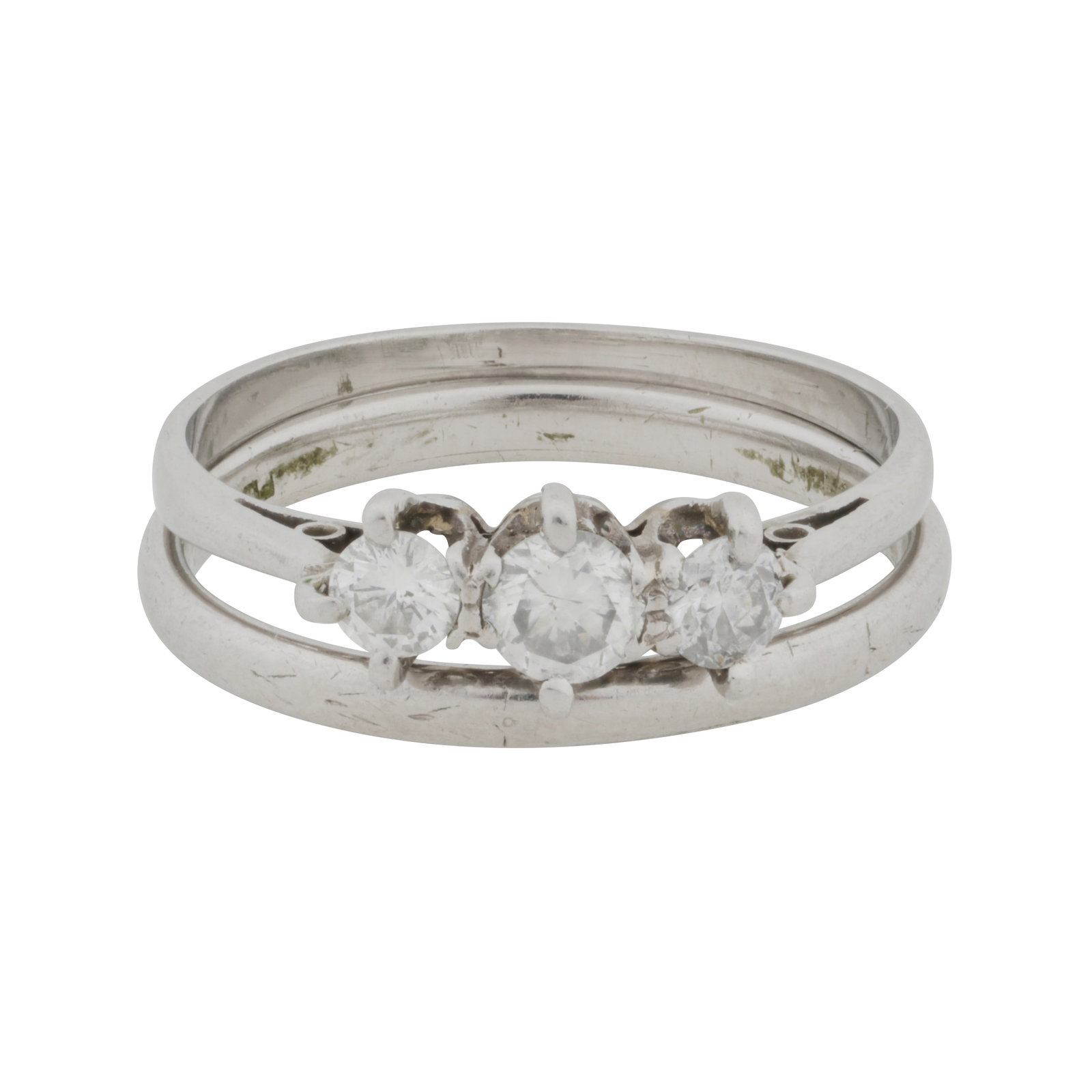 A diamond bridal ring set White metal (1 of 5)