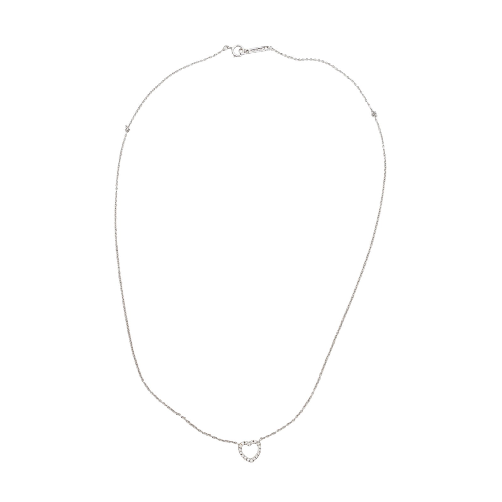 Tiffany & Co. | A white sapphire heart pendant necklace White metal - 2