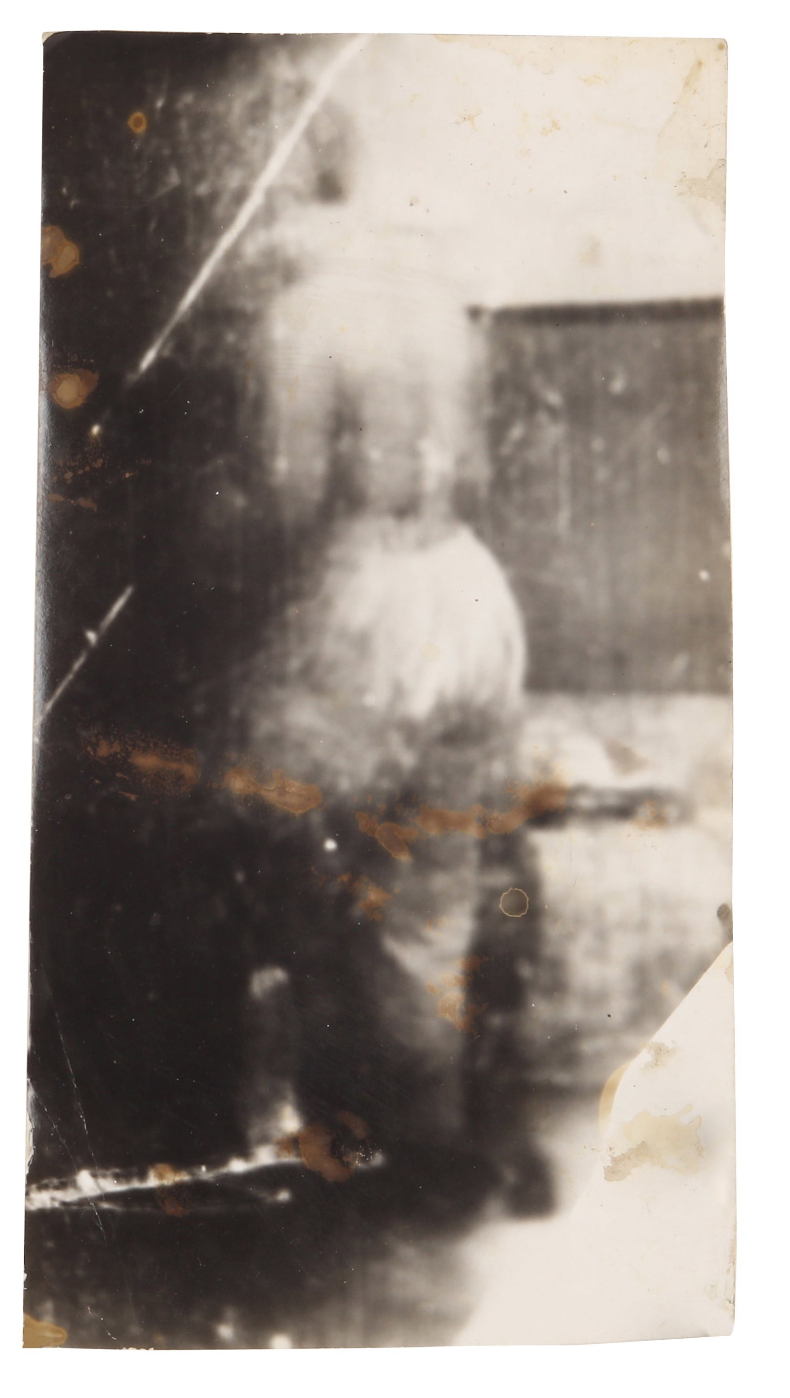 § Miroslav Tichý (1926-2011) Untitled, c.1960s-1980s: Vintage silver gelatin print, image/sheet size 23.5 x 15cm, annotated in pencil verso. Framed, frame size 42.5 x 32.5cm. Provenance:Acquired by the present owner from Galerie Susanne Zander