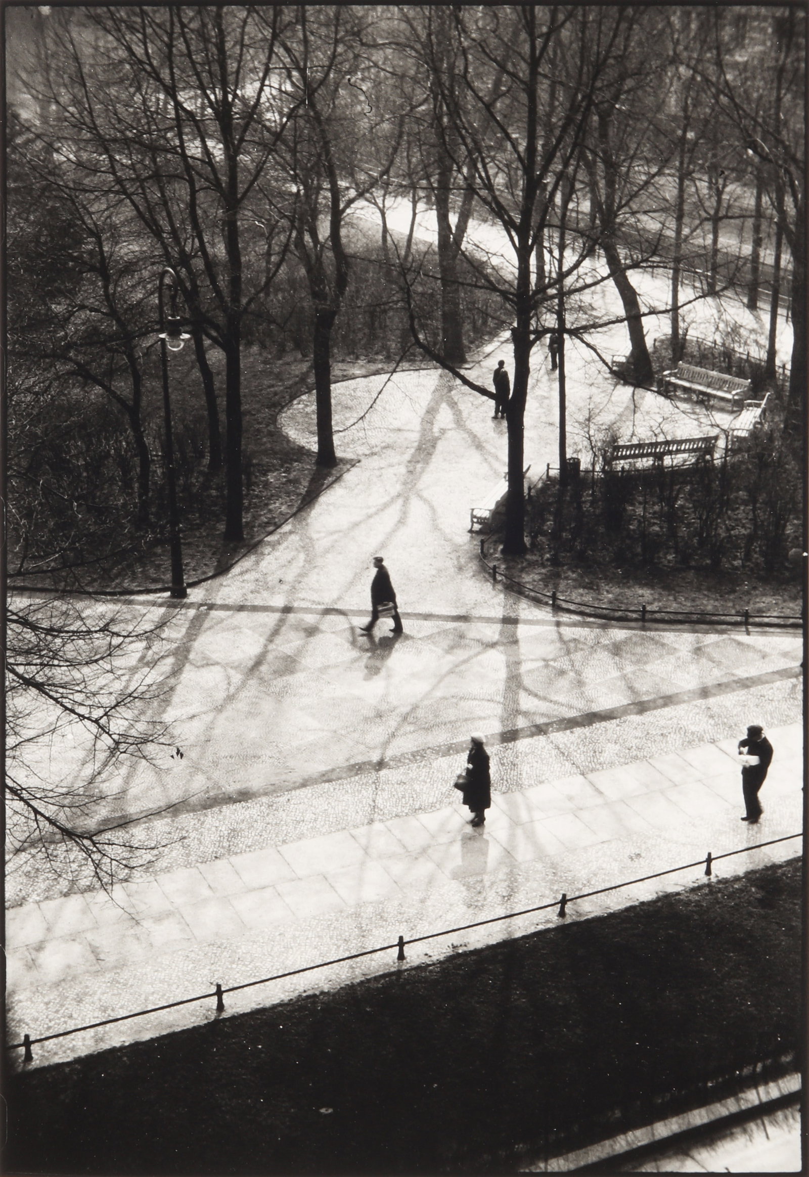 § Humphrey Spender (1910-2005) Lützowplatz, Berlin, c.1934: Silver gelatin print, printed later, image size 35 x 24cm, sheet size 40 x 30.5cm, signed, titled, and dated by the photographer in ink recto, with the Spender's blindstamp lower margin recto, signed,