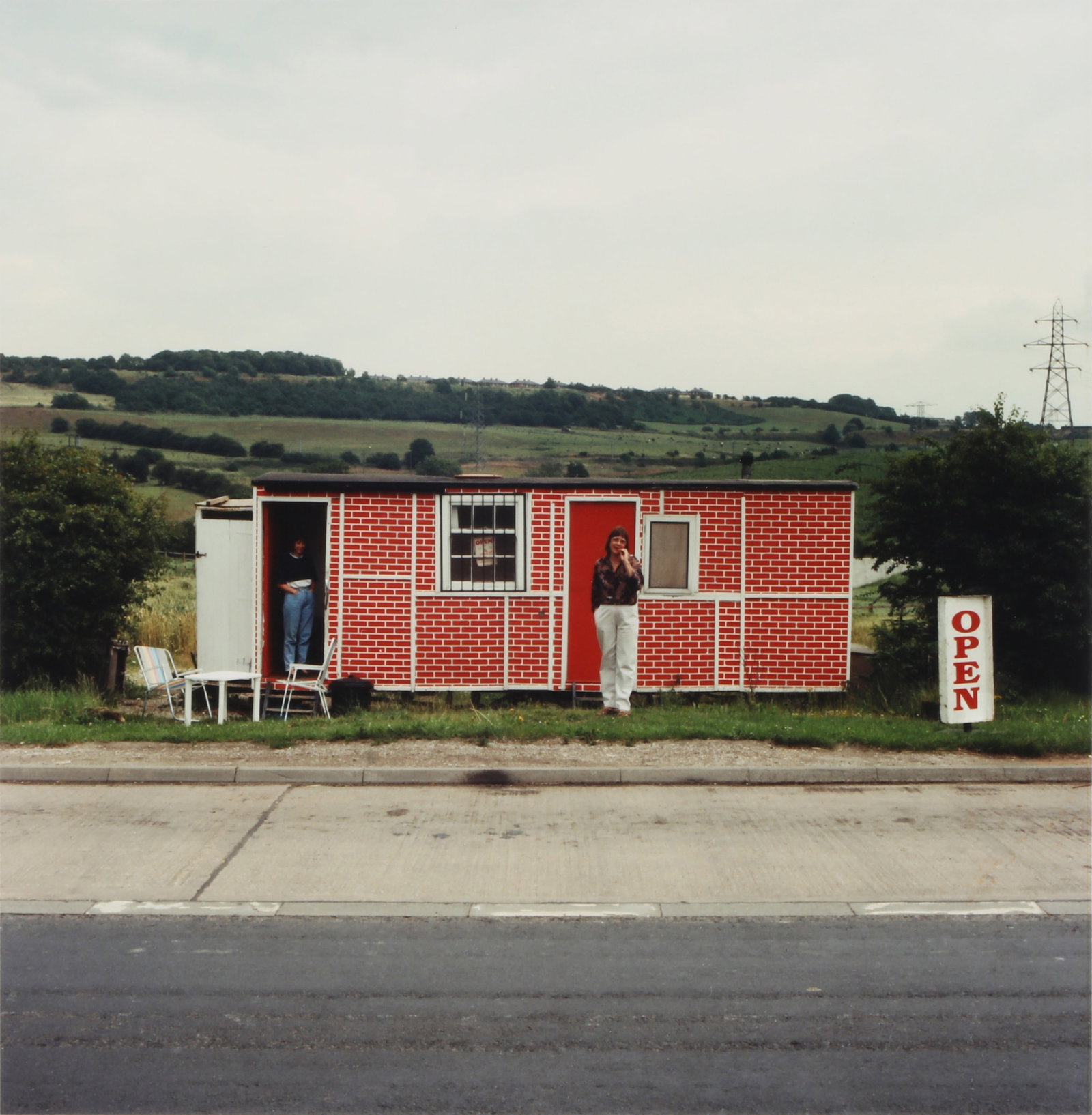 § Peter Mitchell (b.1943) Red Brick Cafe, 1992: C-print, printed 2018, image size 25.5 x 25.5cm, sheet size 40.5 x 30.4cm, signed, dated, editioned 4/15, and annotated by the photographer in ink, with hand-dated photographer's stamp lower margin re
