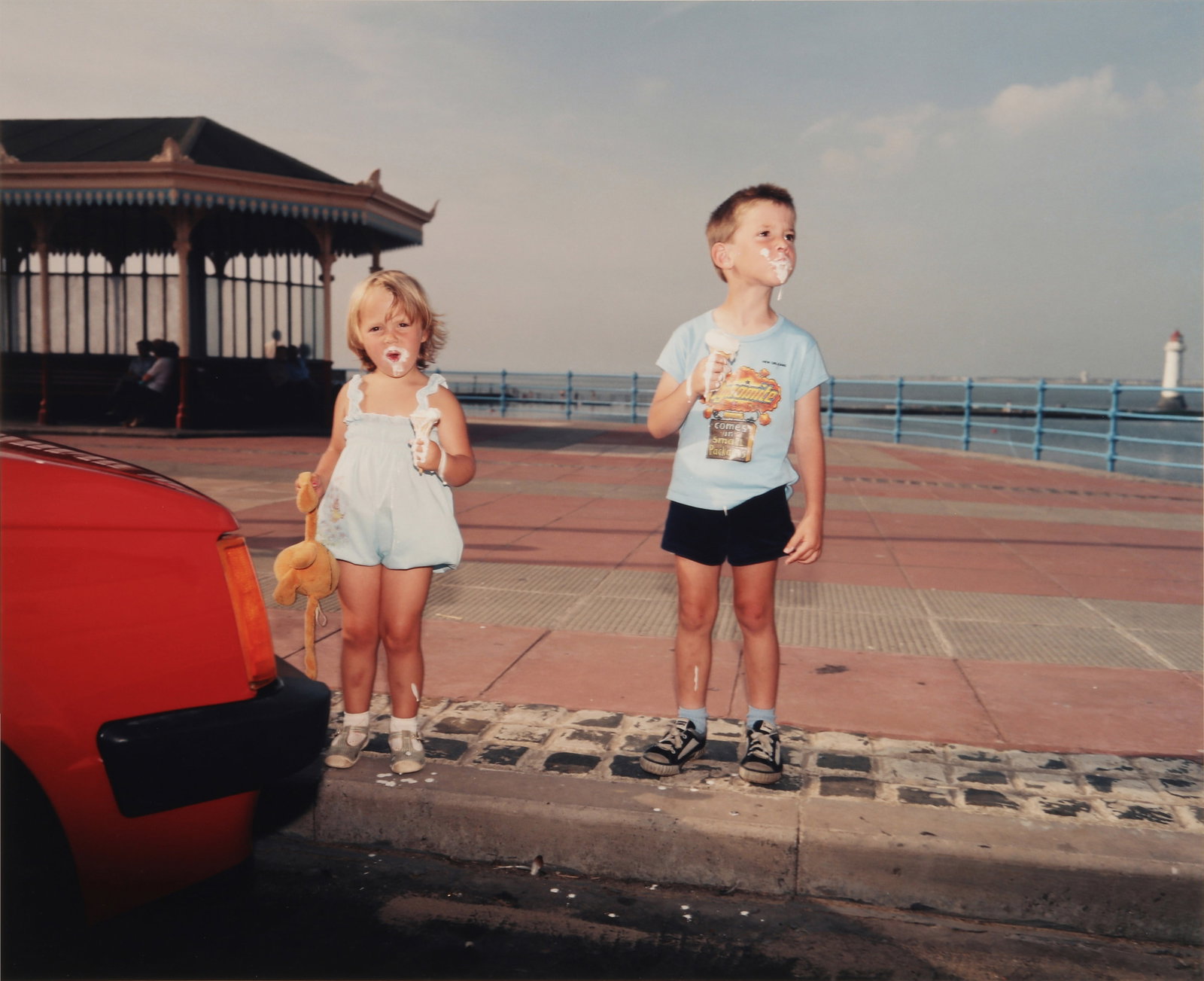 § Martin Parr (1952-2025) New Brighton, Merseyside [The Last Resort], 1983-1985: Chromogenic print, printed 2003, image size 42.5 x 52cm, sheet size 50.5 x 60.5cm, signed, titled, and dated by the photographer in ink verso. Framed, frame size 58 x 67.5cm. Provenance:Acquired by th