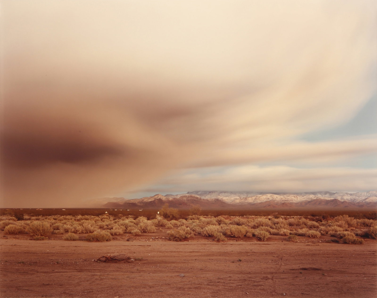 Richard Misrach (b.1949) Clearing Storm Near Kingman, November 12, 1985: Chromogenic print, printed 1988, image size 46 x 58.2cm, sheet size 50.5 x 60.5cm, signed, titled, dated, and editioned 15/25 by the photographer in felt-tip pen lower margin recto. Framed, frame size