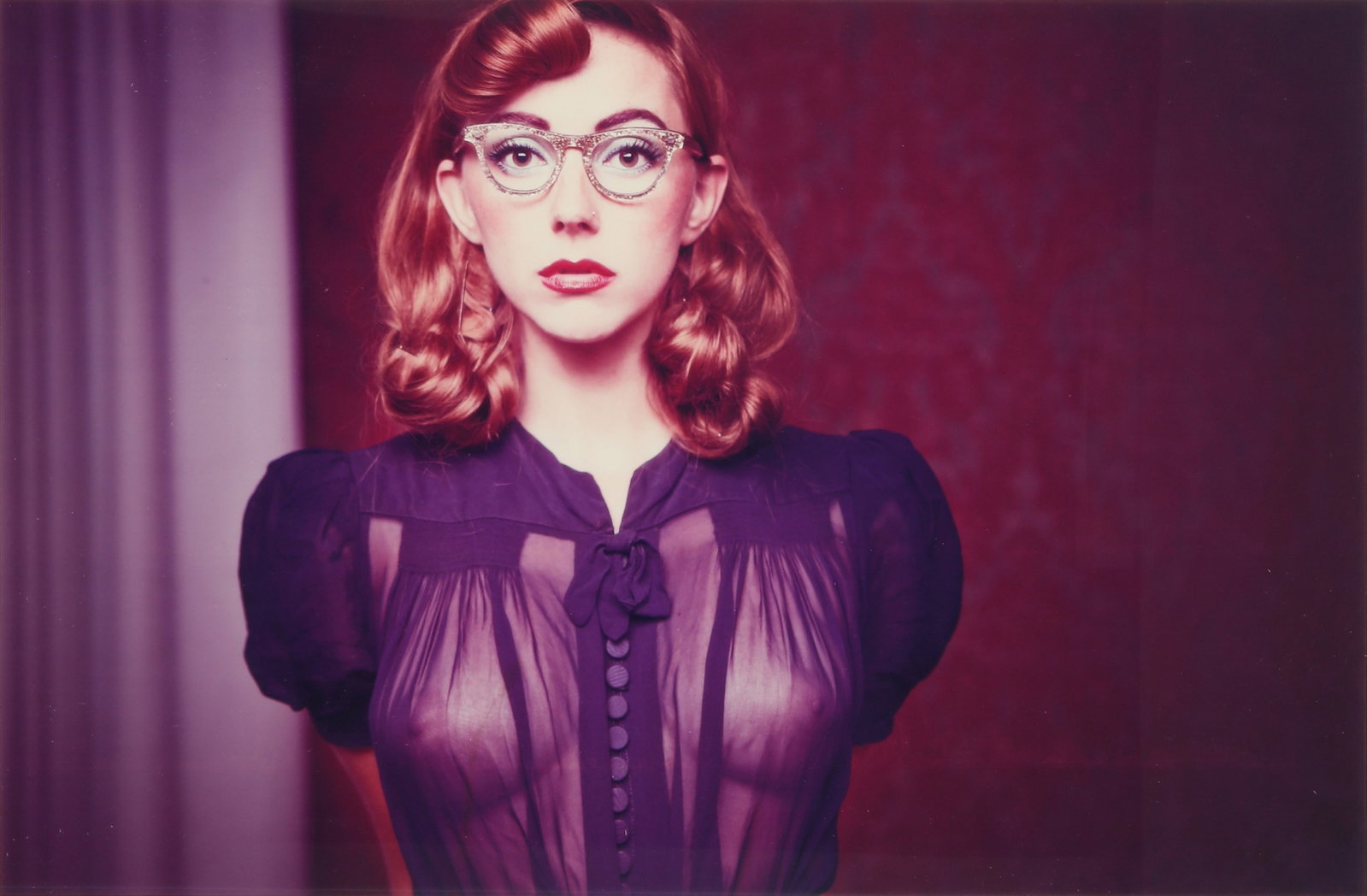 Corwin Prescott (XX) Girl with Glasses, c.2015: Digital c-print, image size 39.5 x 60cm. Framed, frame size 59.5 x 85. Provenance:Julien's Auctions, Los Angeles, 11 May 2017 Parlor Gallery, Asbury Park, NJ