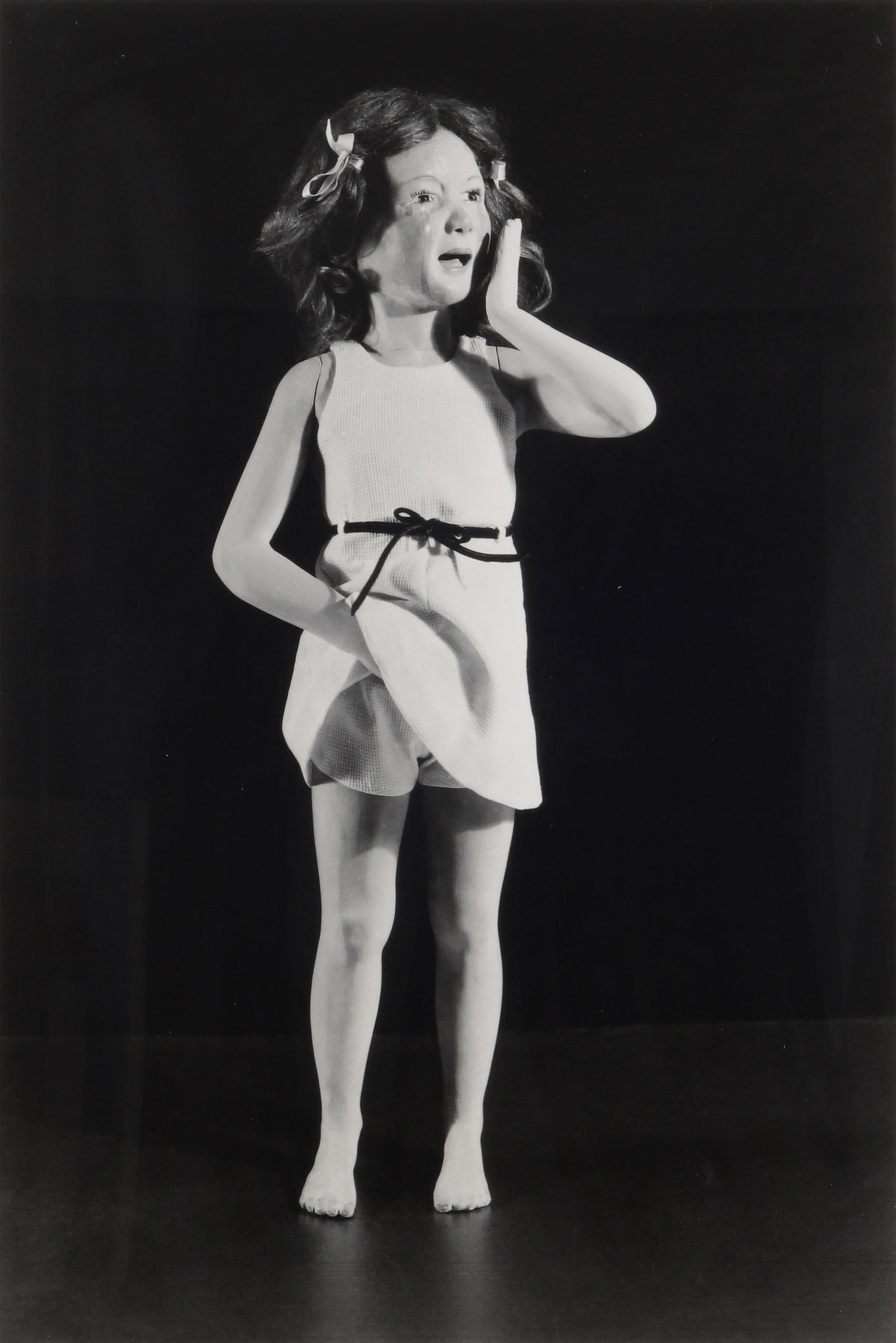 Morton Bartlett (1909-1992) Untitled (Startled Girl), 1950f: Archival pigment print, printed 2010 from the original 1950 negative, image size 55 x 37cm, edition 1/10. Framed, frame size 76.5 x 57.5, with Morton Bartlett Original Collection label affixed verso. 