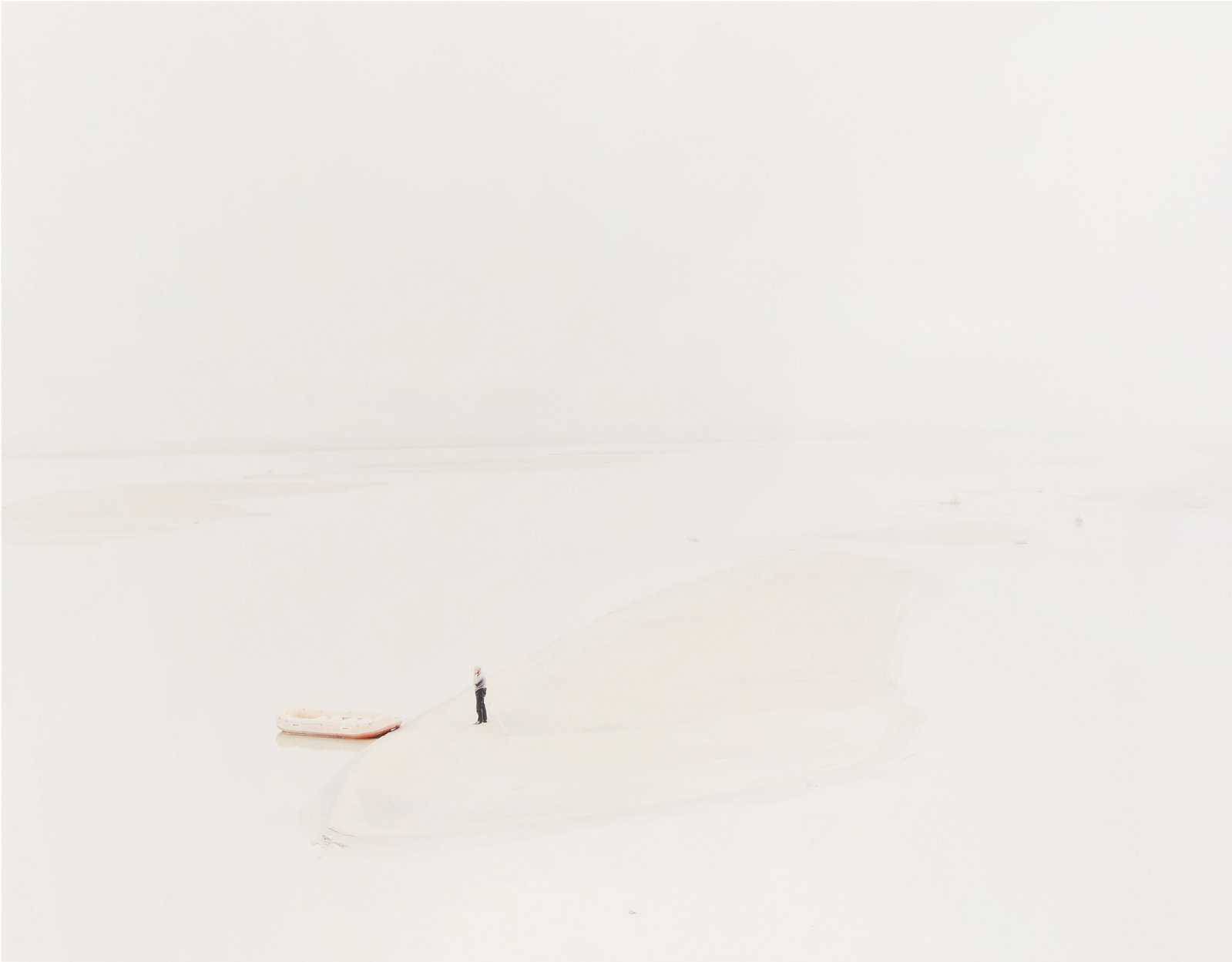Zhang Kechun (b.1980) A Man Standing on an Island in the Middle of the River Shaanxi, China, 2012 (1 of 3)