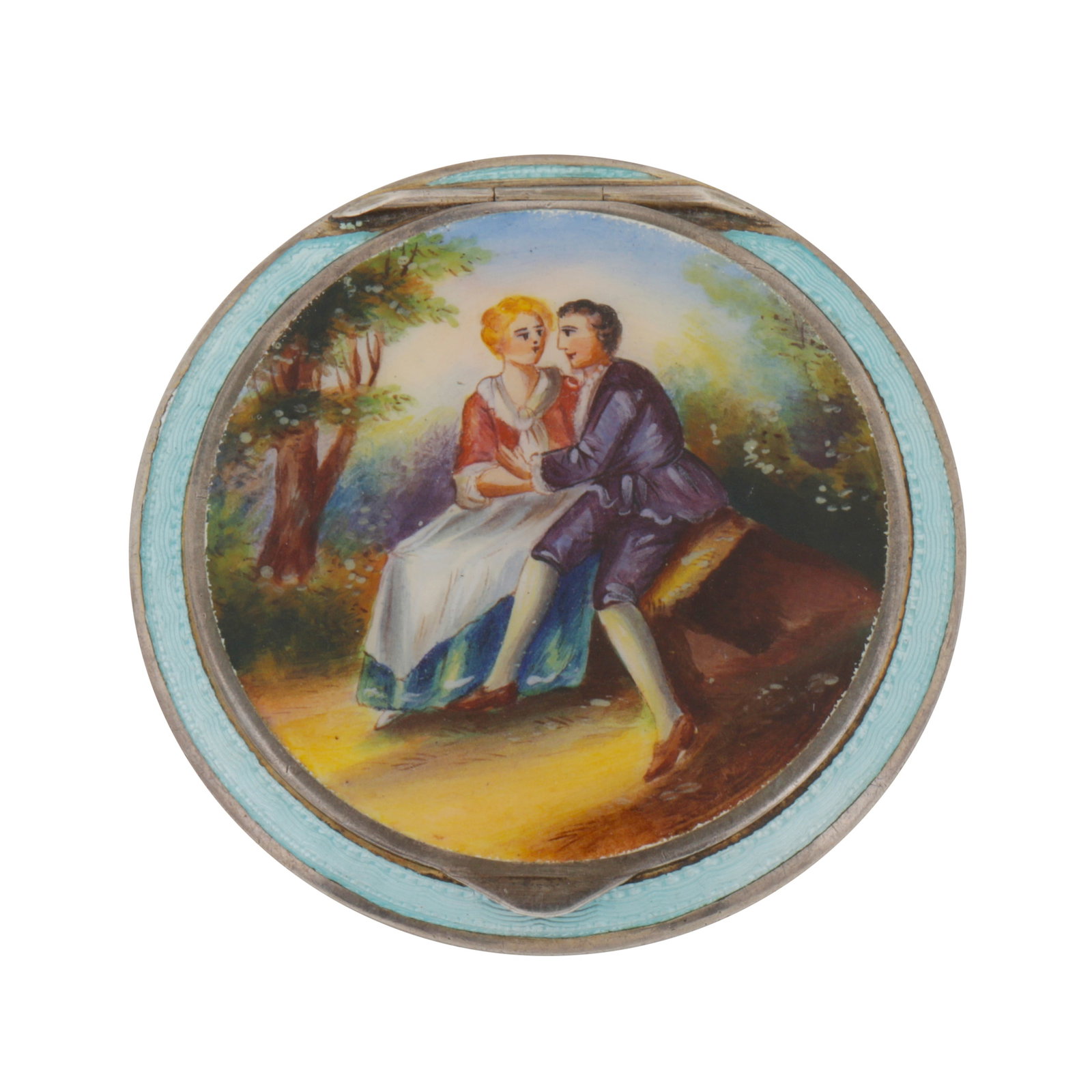 Austrian circa 1930 An early 20th century sterling silver and enamel compact (1 of 5)