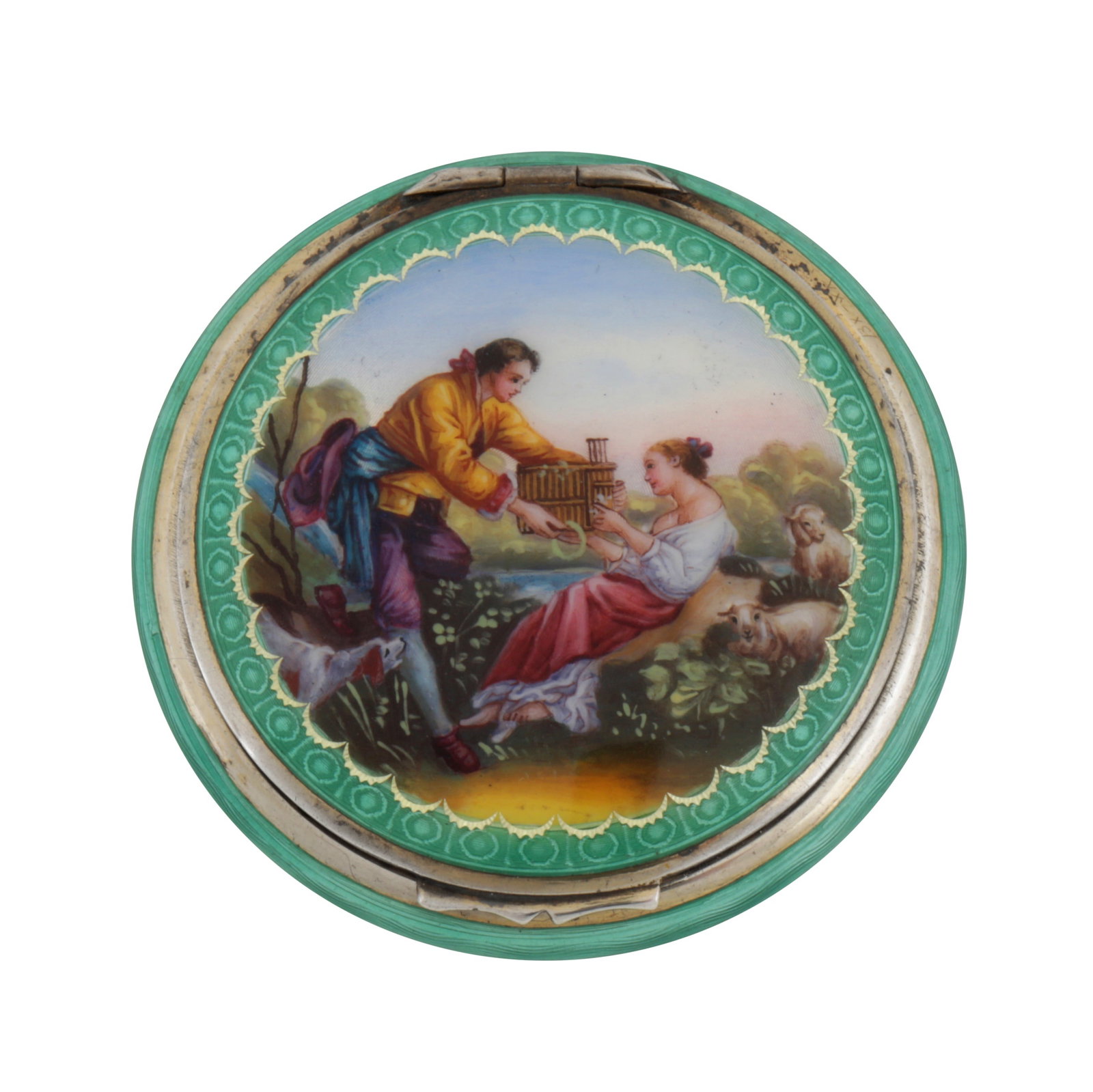 Pforzheim circa 1930 An early 20th century German sterling silver and enamel compact (1 of 5)