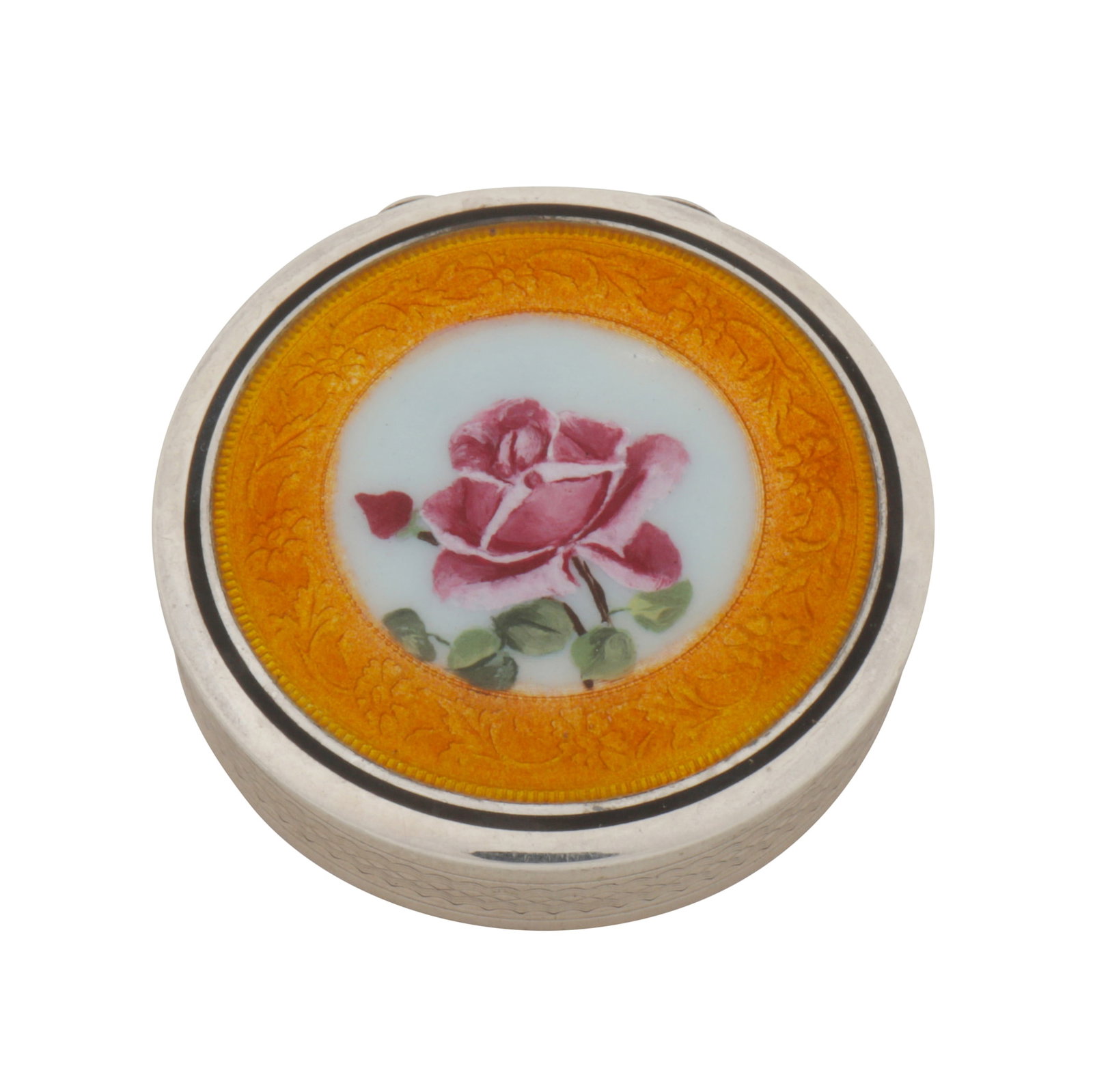 Paris circa 1920 by CB (unidentified) An early 20th centuryFrench silver and enamel compact (1 of 7)