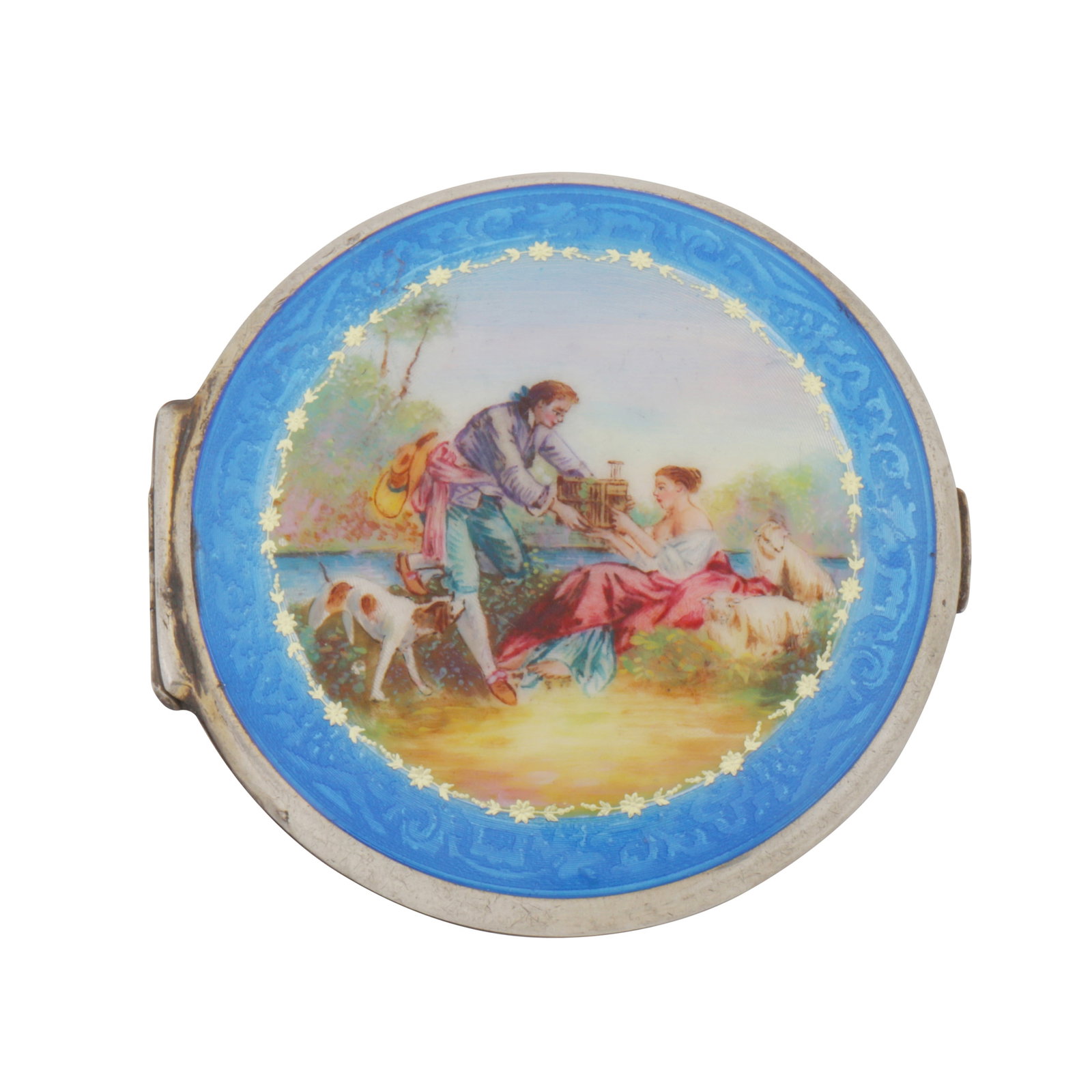 Pforzheim circa 1930 An early 20th century German 935 standard silver and enamel compact (1 of 5)