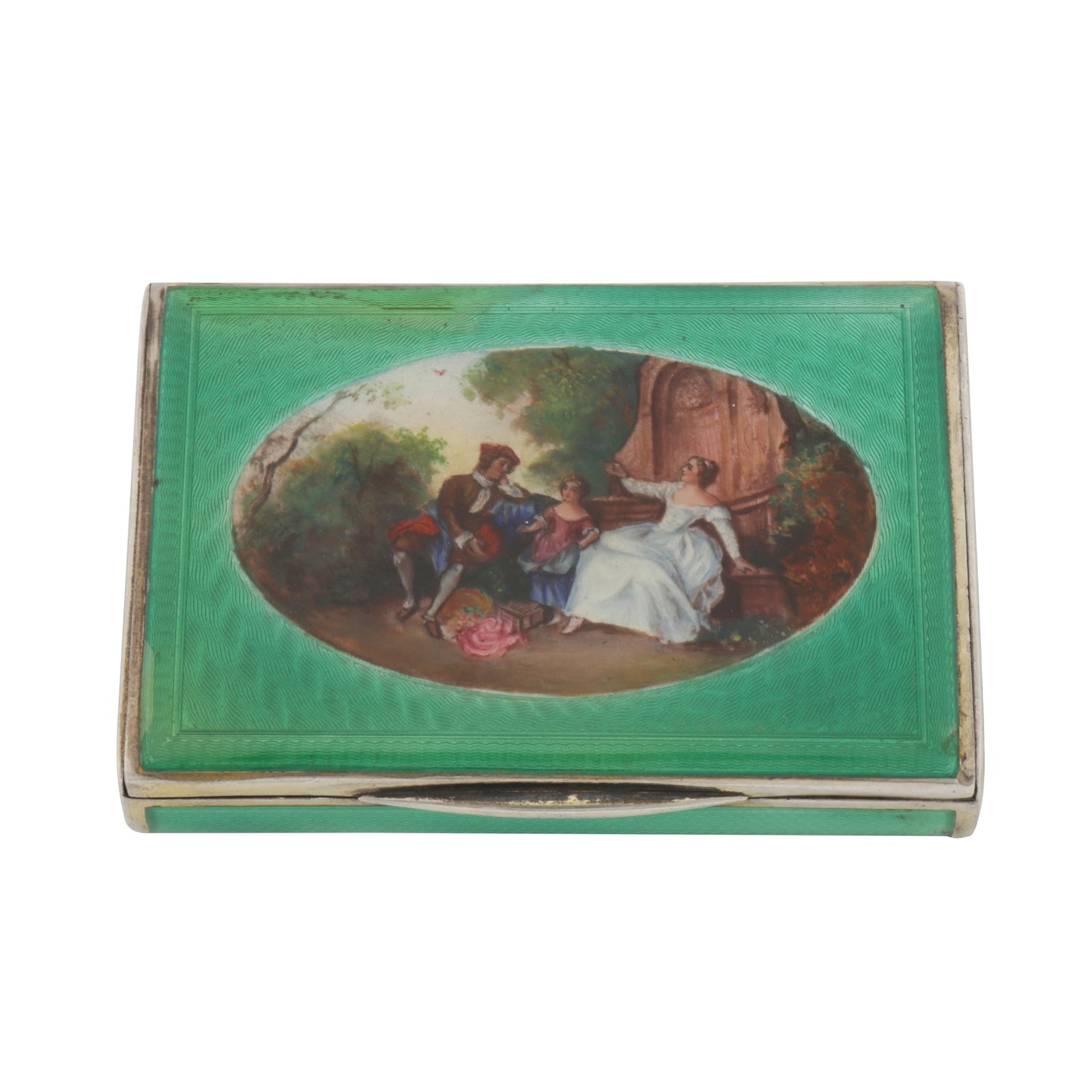 Pforzheim circa 1930 An early 20th century German 935 standard silver and enamel cigarette case (1 of 6)