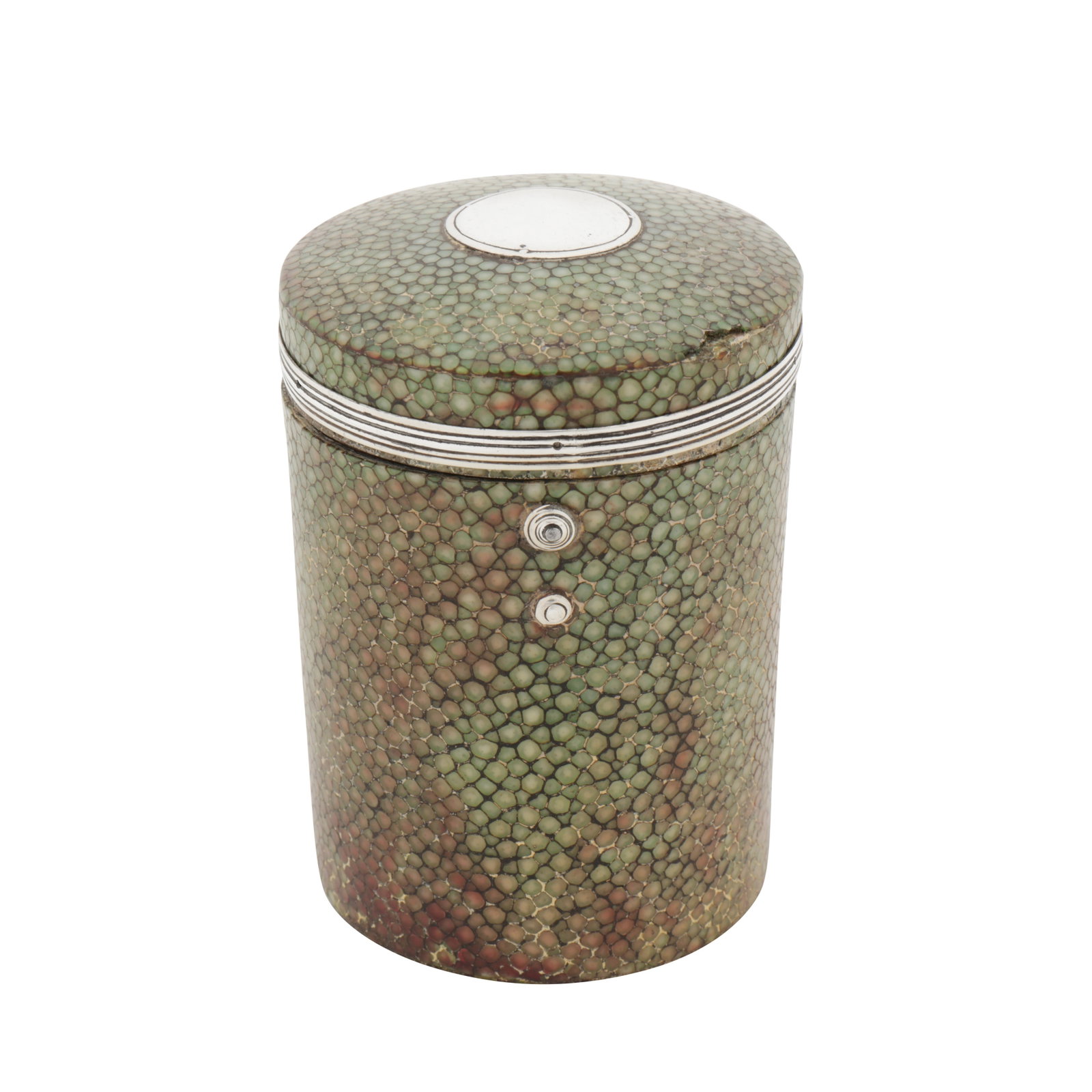 English circa 1770 A George III silver mounted shagreen travelling case (1 of 5)