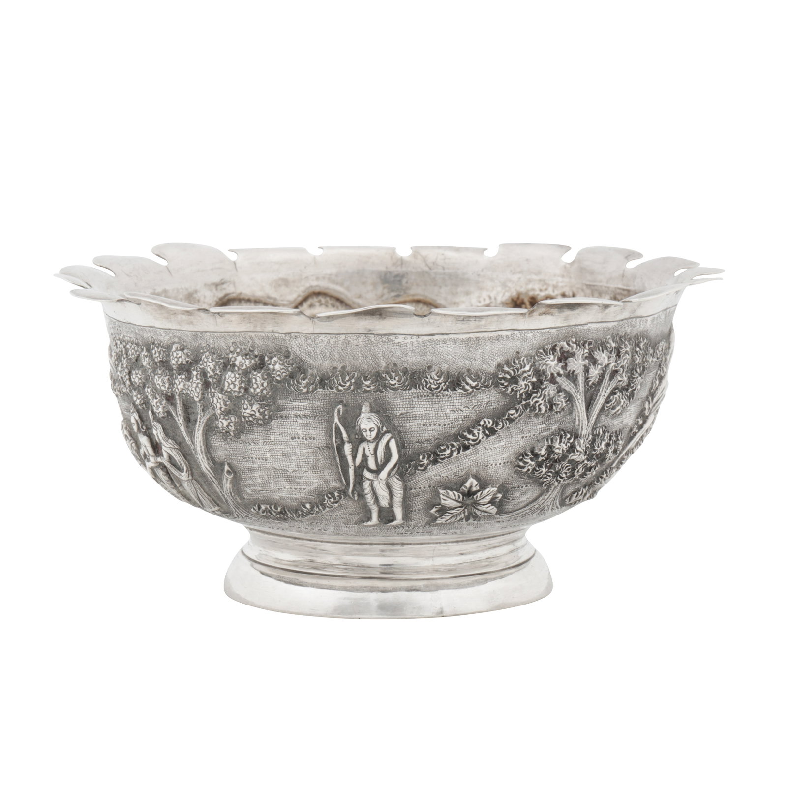 Calcutta circa 1900 A late 19th / early 20th century Anglo – Indian unmarked silver bowl (1 of 5)