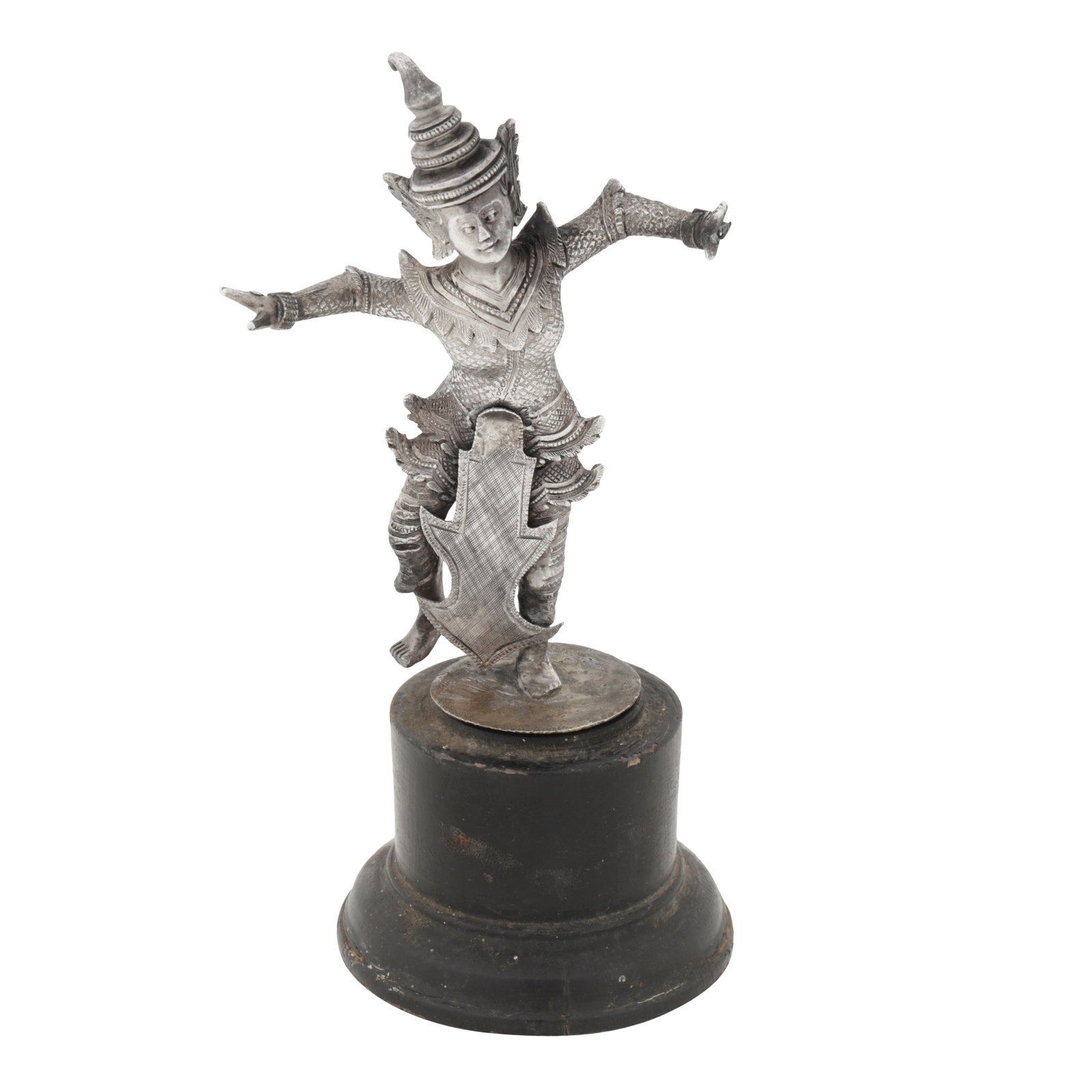 Rangoon circa 1900 A late 19th / early 20th century Burmese cast silver figure (1 of 4)