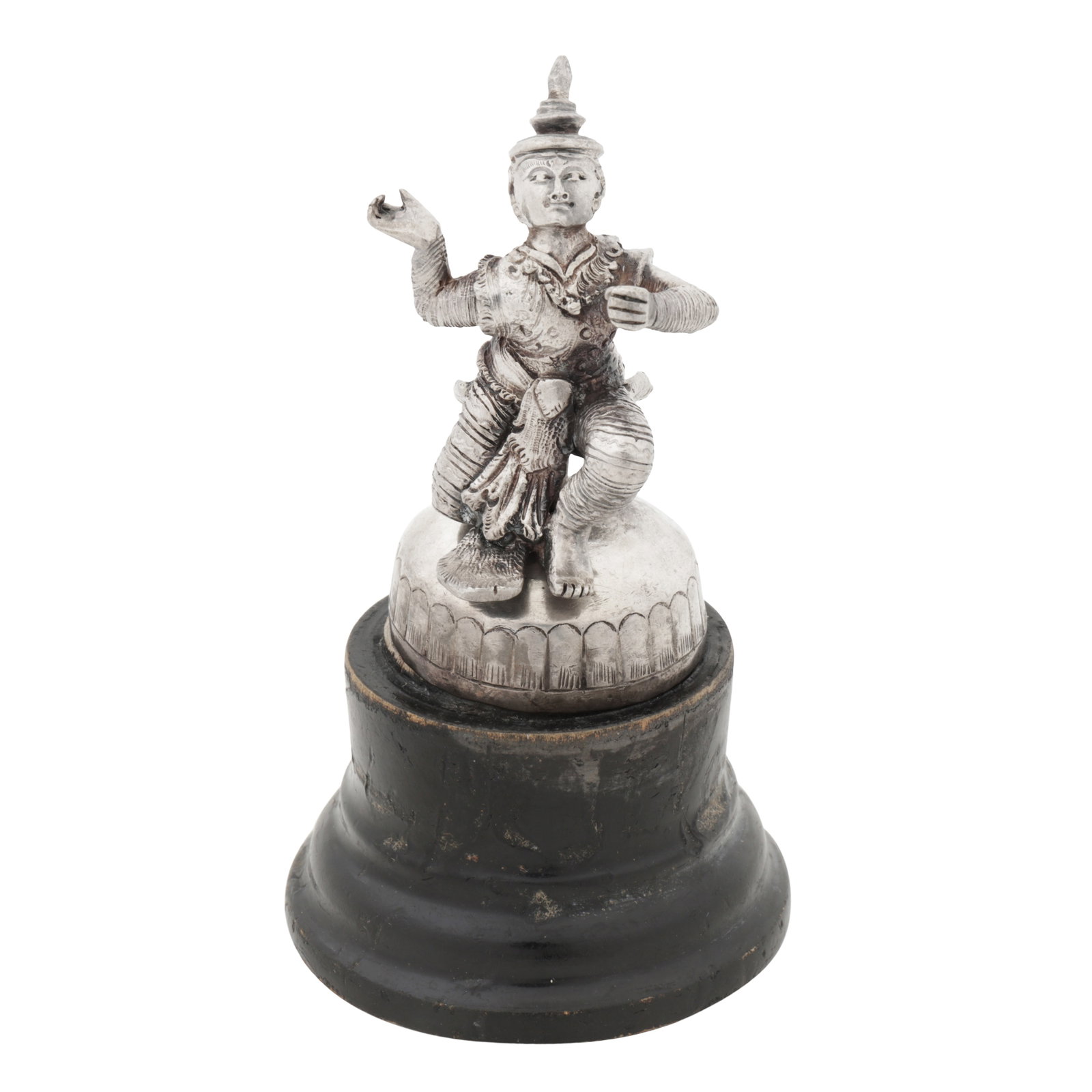 Rangoon circa 1900 A late 19th / early 20th century Burmese cast silver figure (1 of 3)