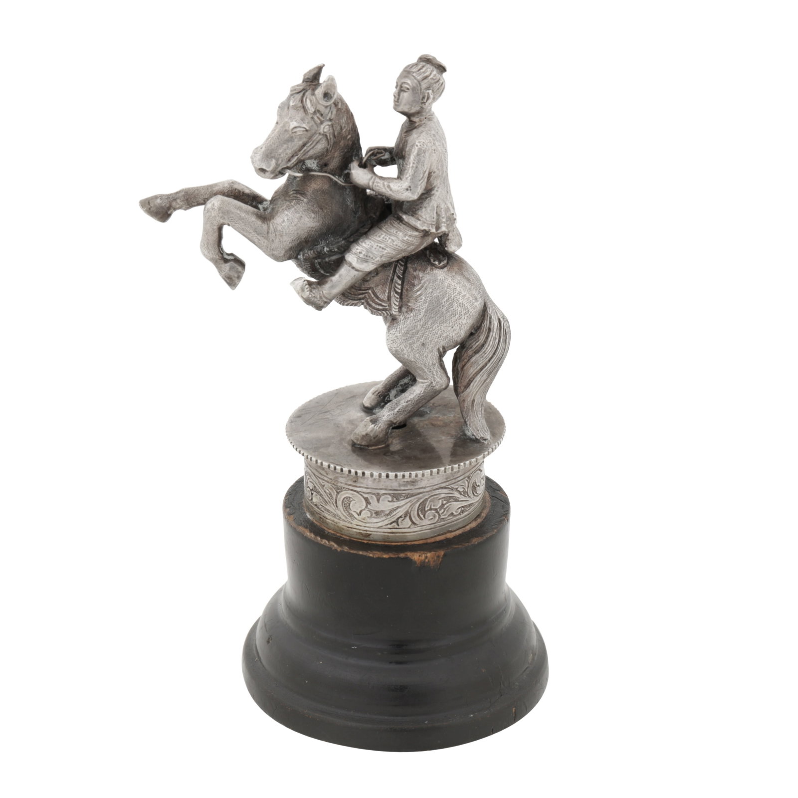 Rangoon circa 1900 A late 19th / early 20th century Burmese cast silver figure (1 of 3)