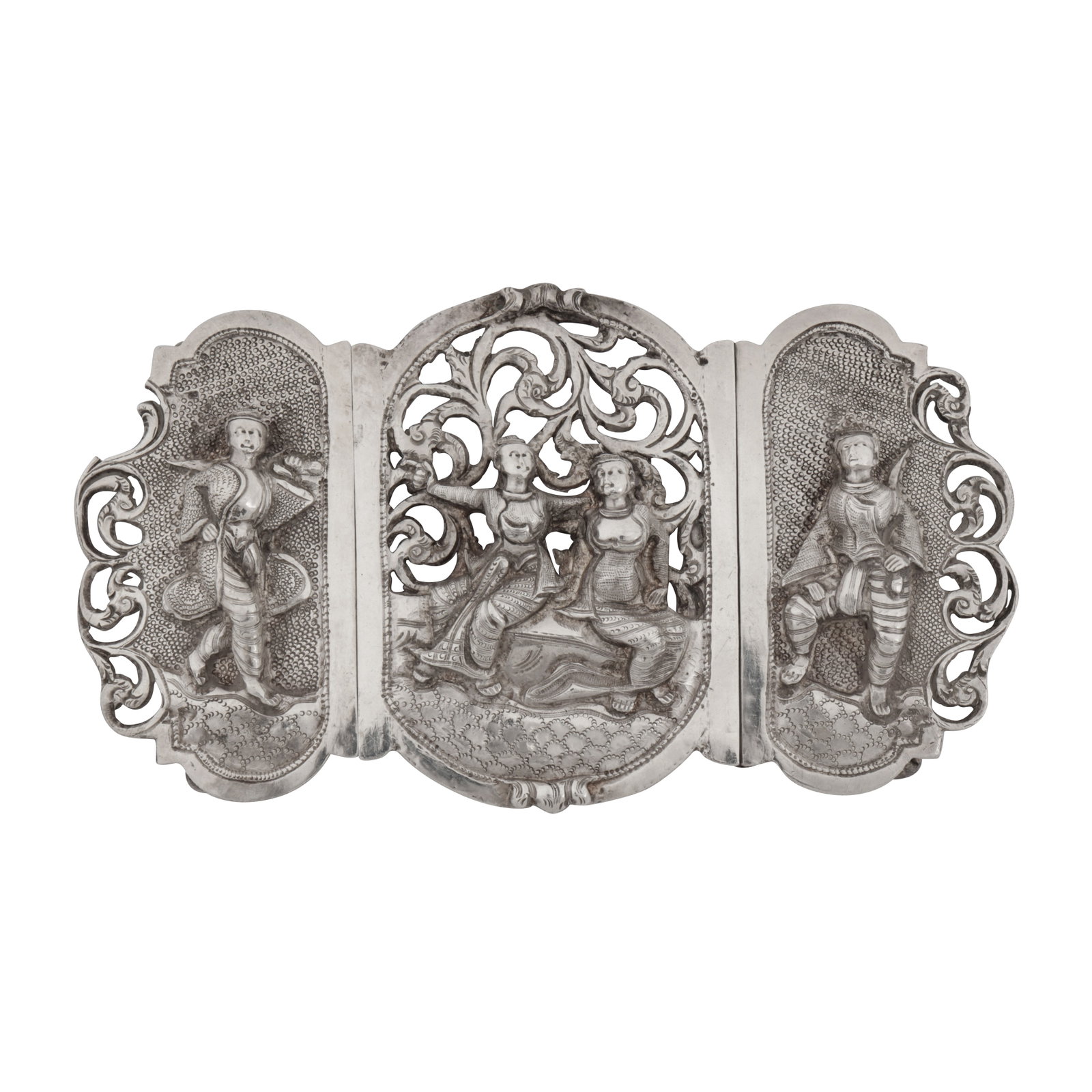 Mandalay circa 1900 A late 19th / early 20th century Burmese unmarked silver buckle (1 of 2)