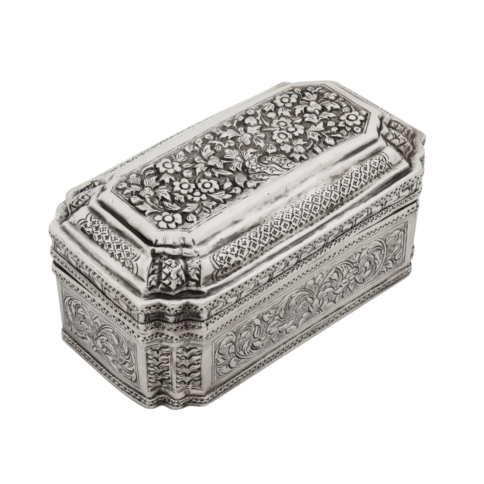 Northern Thailand circa 1900 A late 19th / early 20th century Thai (Siamese) unmarked silver box (1 of 5)