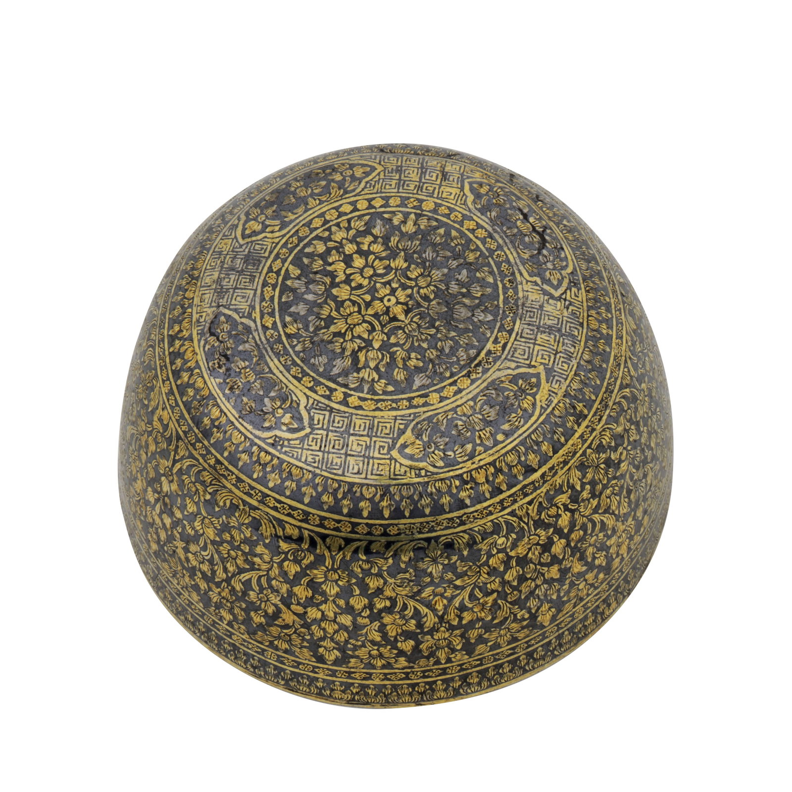 Nakon Sri Thammarat circa 1860 A mid-19th century Thai (Siamese) silver gilt and niello water dipper (1 of 4)