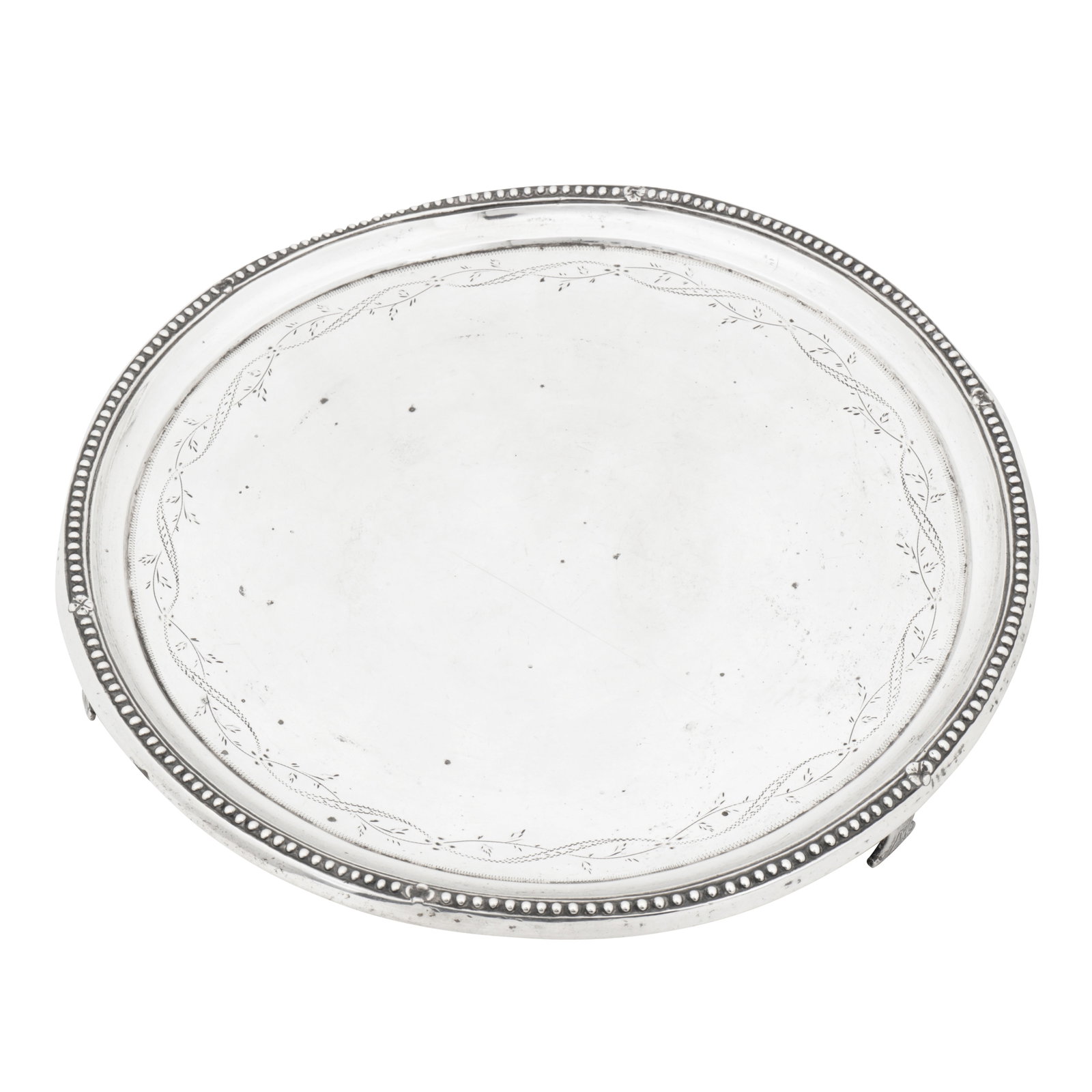 Porto circa 1810 by FG (unidentidfied V. 921) An early 19th century Portuguese silver salver (1 of 4)