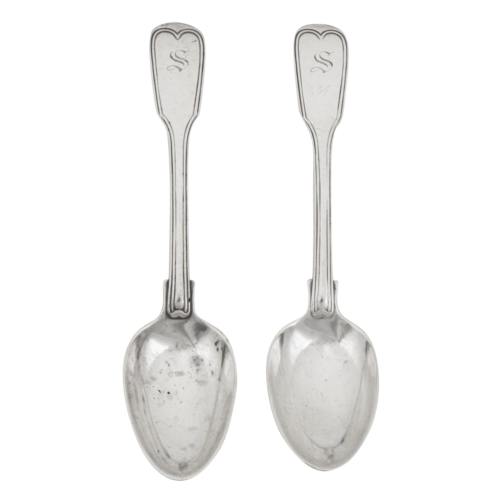 London 1818 by Paul Storr (1771 - 1844, reg. 12th Jan 1793) A pair of George III sterling silver (1 of 3)
