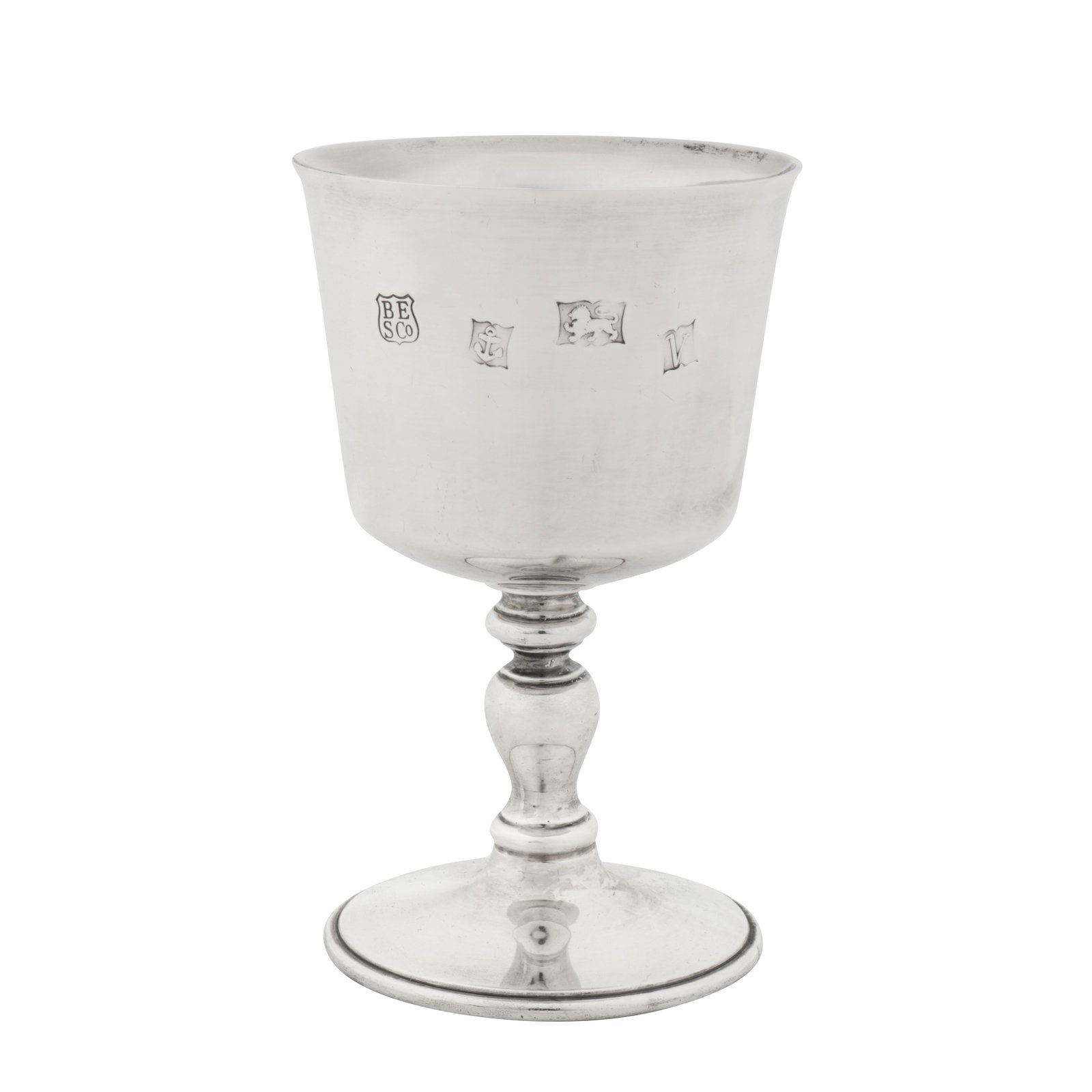 Birmingham 1970 by Barker Ellis and Co An Elizabeth II sterling silver wine cup or goblet (1 of 5)
