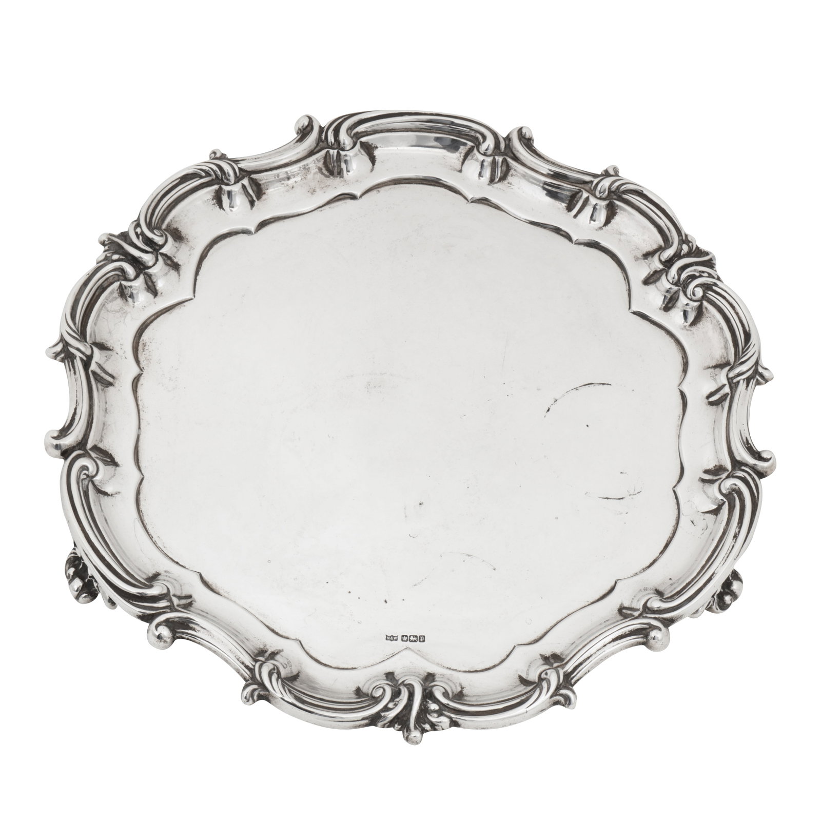 Sheffield 1907 by Mappin and Webb A George V sterling silver salver (1 of 4)