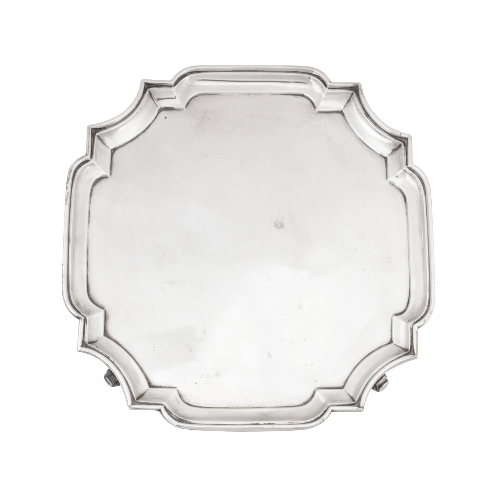 London 1911 by Charles Stuart Harris A George V sterling silver salver (1 of 4)