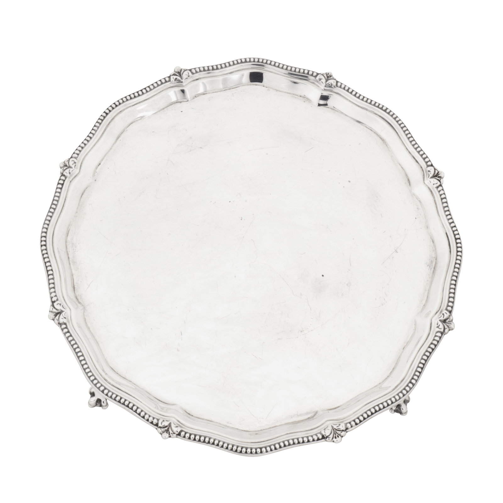 London 1897 by Thomas Bradbury A Victorian sterling silver salver (1 of 5)