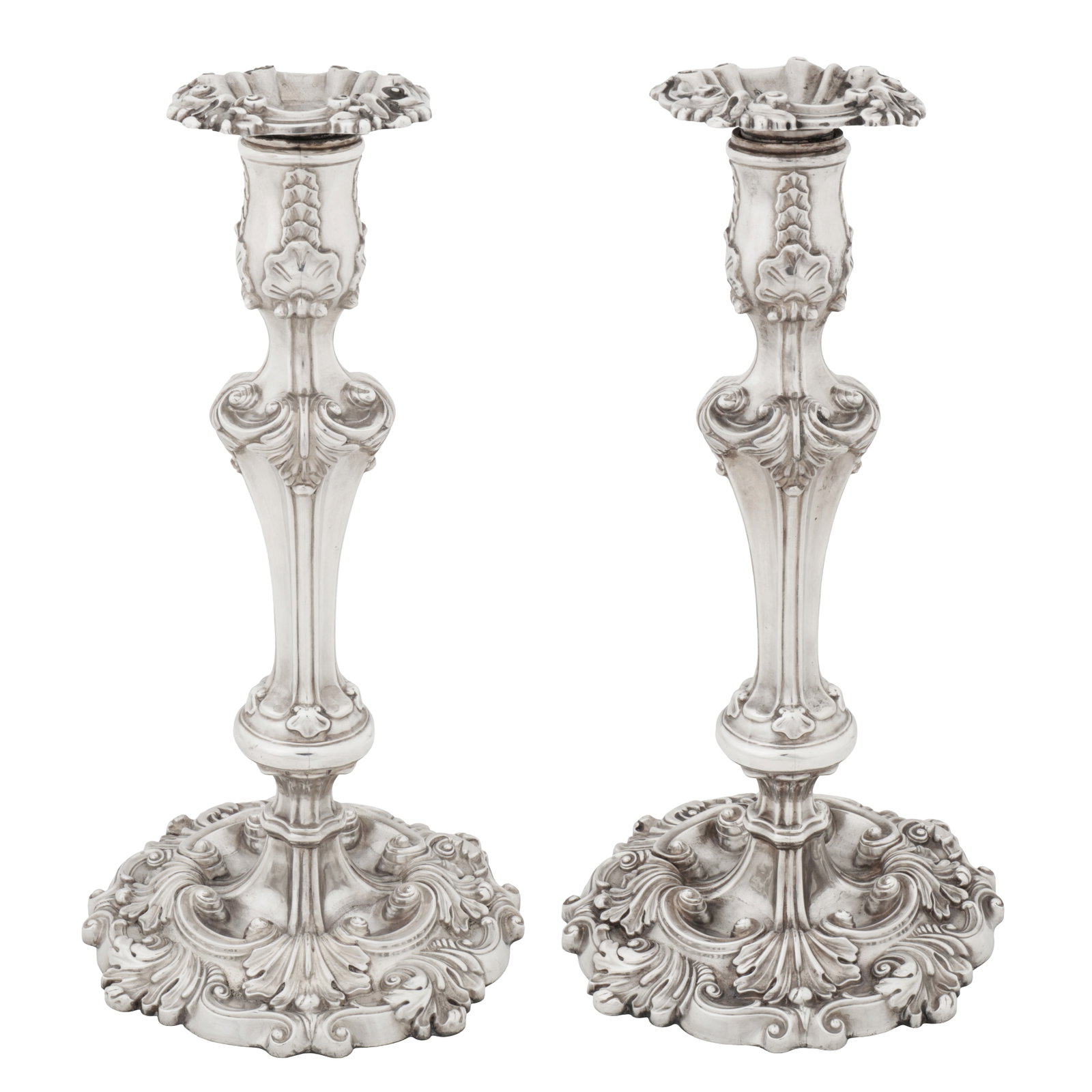 Sheffield 1837 by John Waterhouse, Edward Hatfield and Co A pair of Victorian sterling silver (1 of 9)