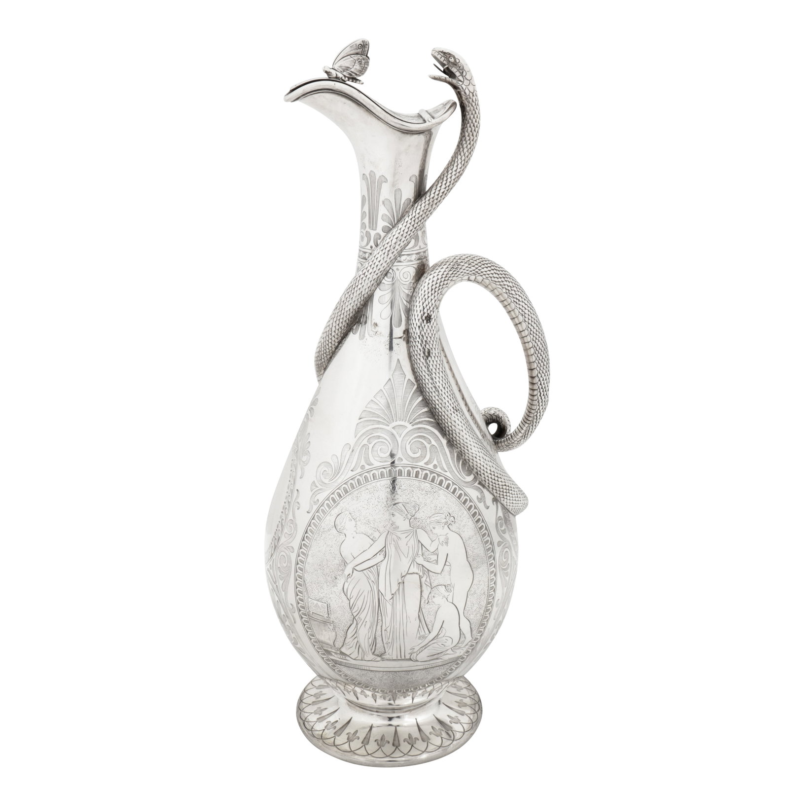 London 1855 by Messrs Barnard A Victorian sterling silver claret jug (1 of 10)