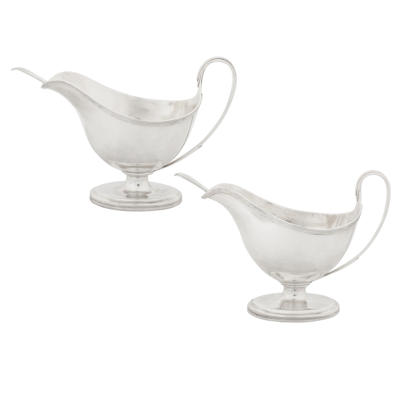 London 1792 by Henry Chawner A pair of George III sterling silver sauce boats (1 of 7)