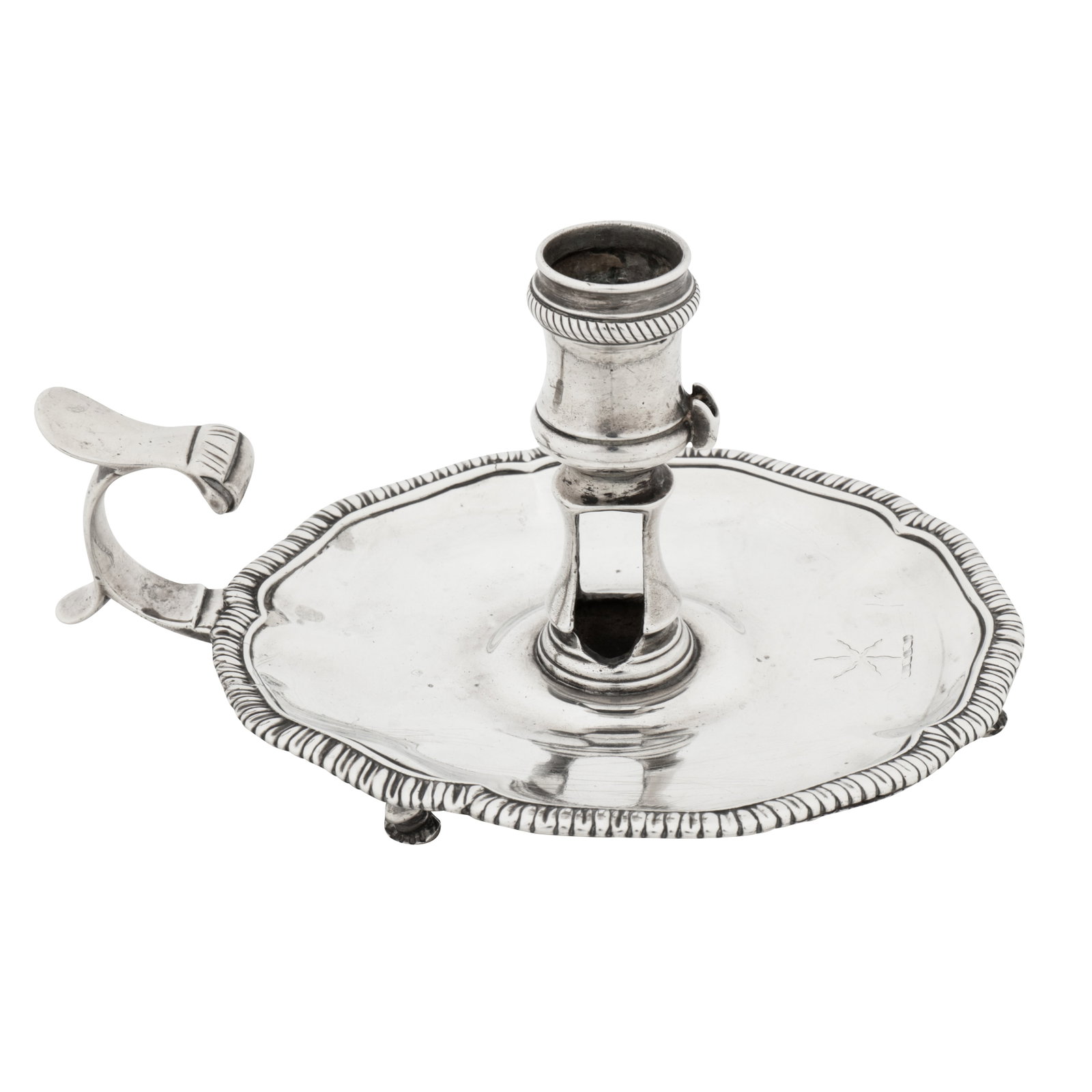London 1760 or 1762 by Ebenezer Coker An early George III sterling silver chamberstick (1 of 4)
