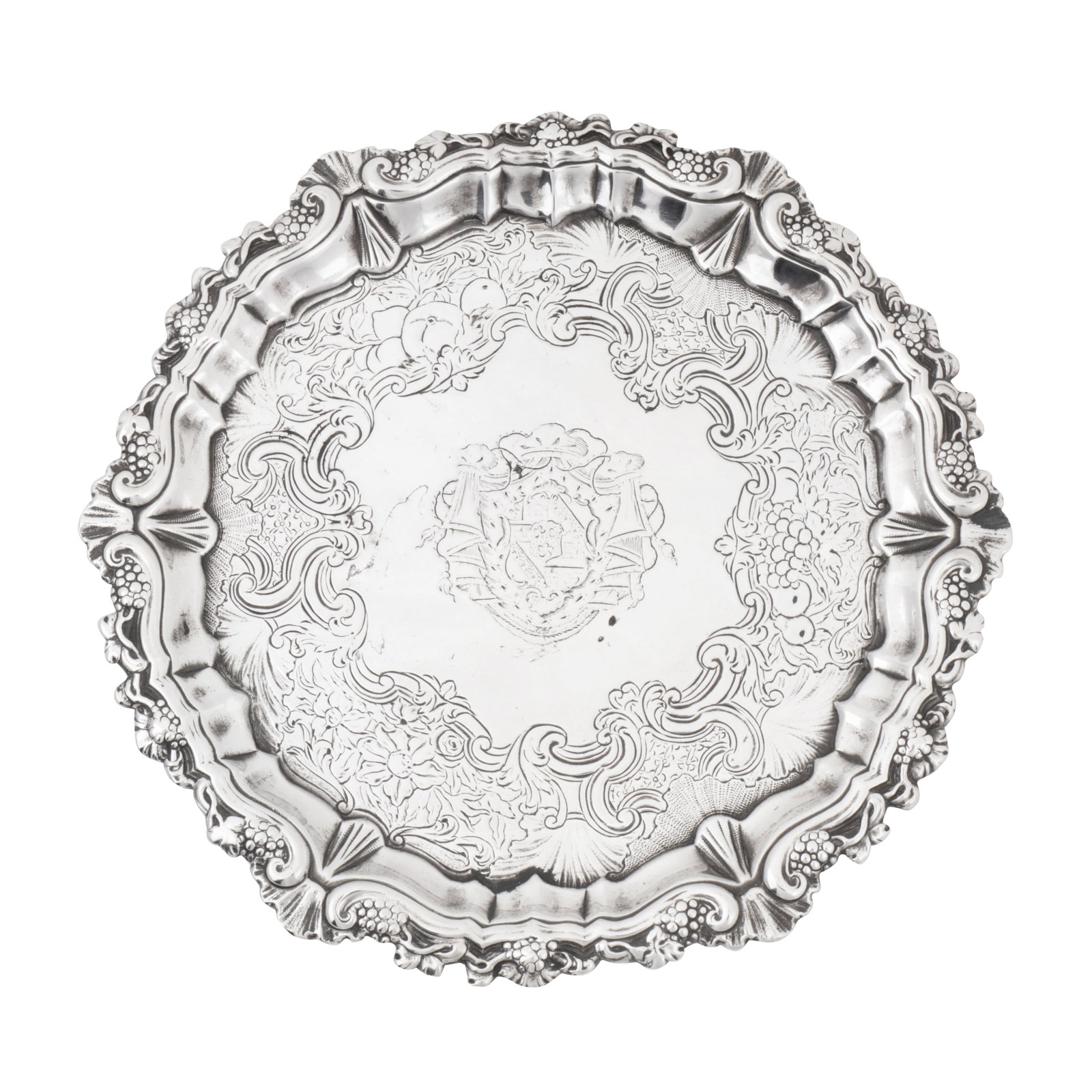 London 1744 by Robert Abercromby (first mark alone reg. 5th Oct 1731) A George II sterling silver (1 of 4)
