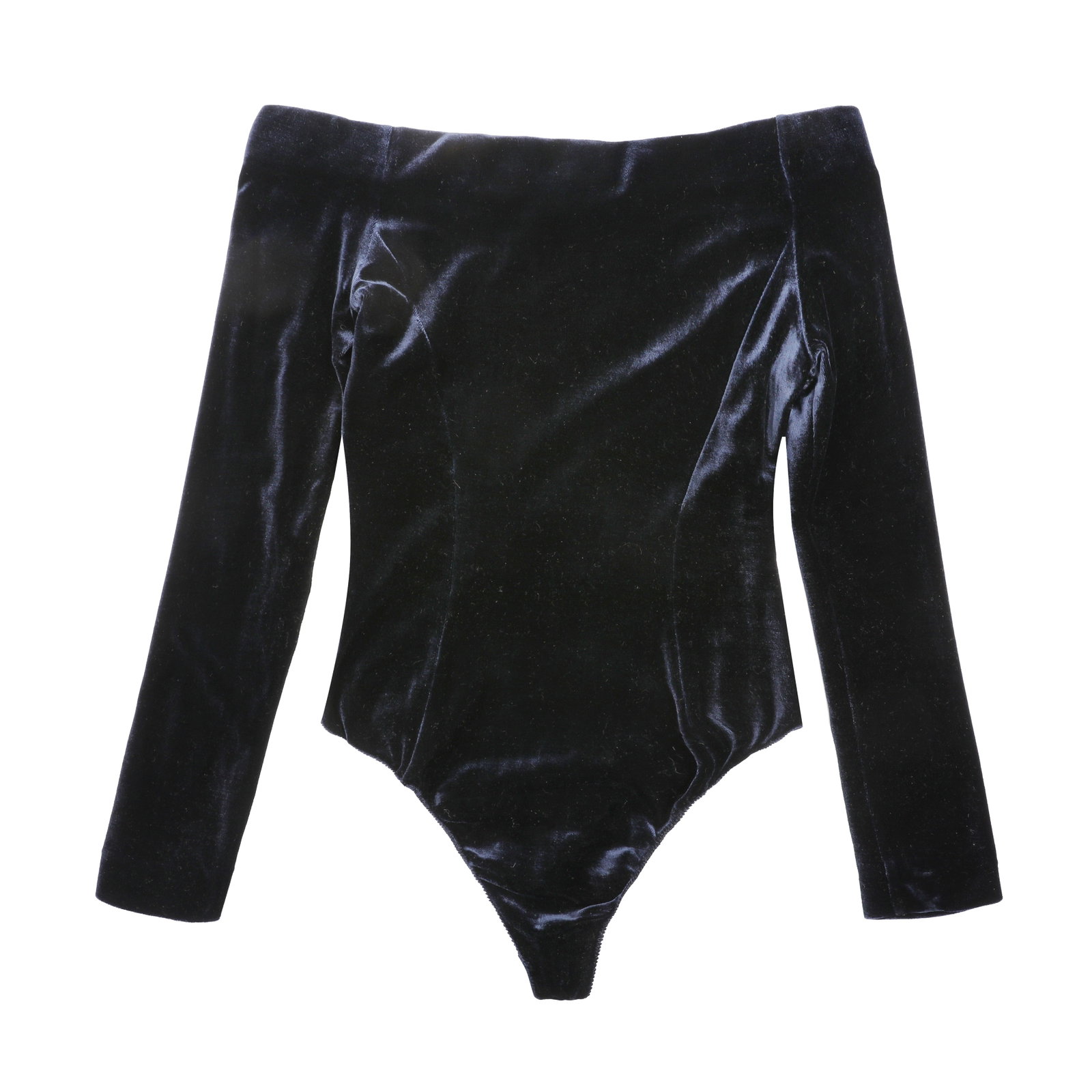 Christian Dior Navy Velvet Baroque Bodysuit - Size 42 - 2