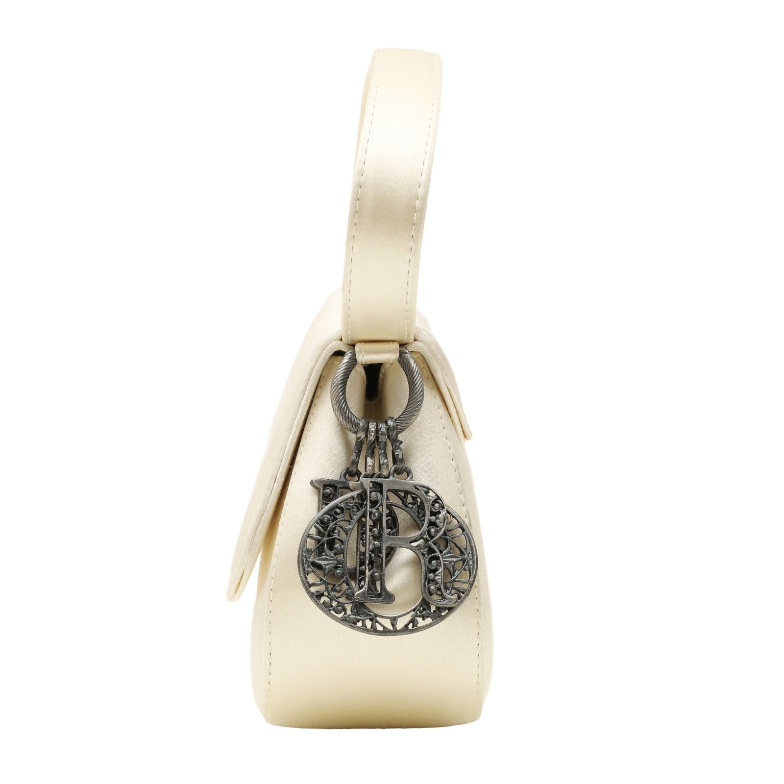 Christian Dior Ivory Baguette Shoulder Bag - 2