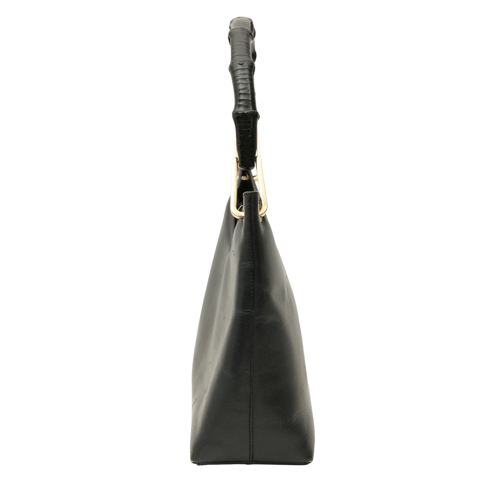 Gucci Black Bamboo Shoulder Bag - 2